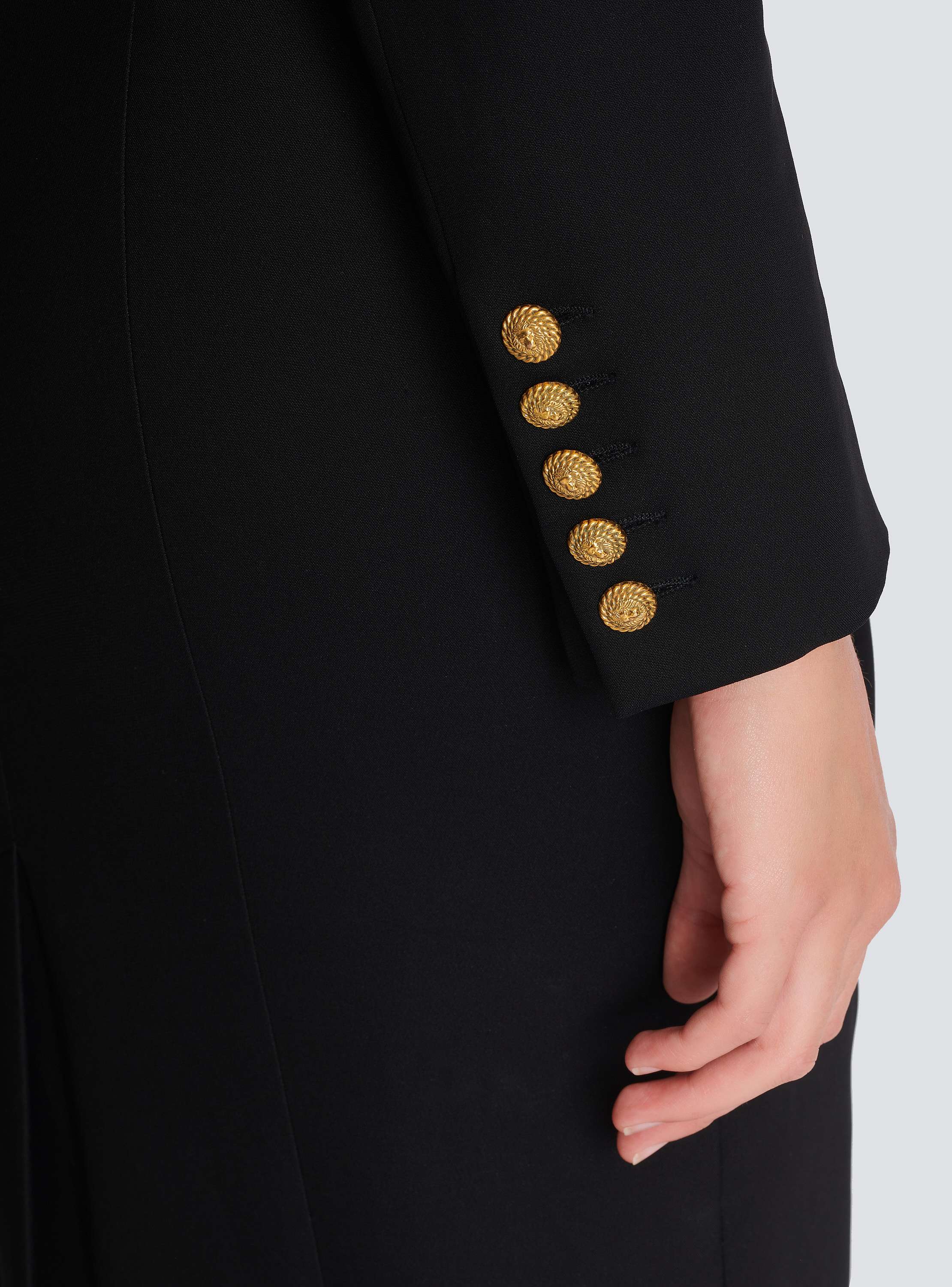 Structured Crepe Long Dress