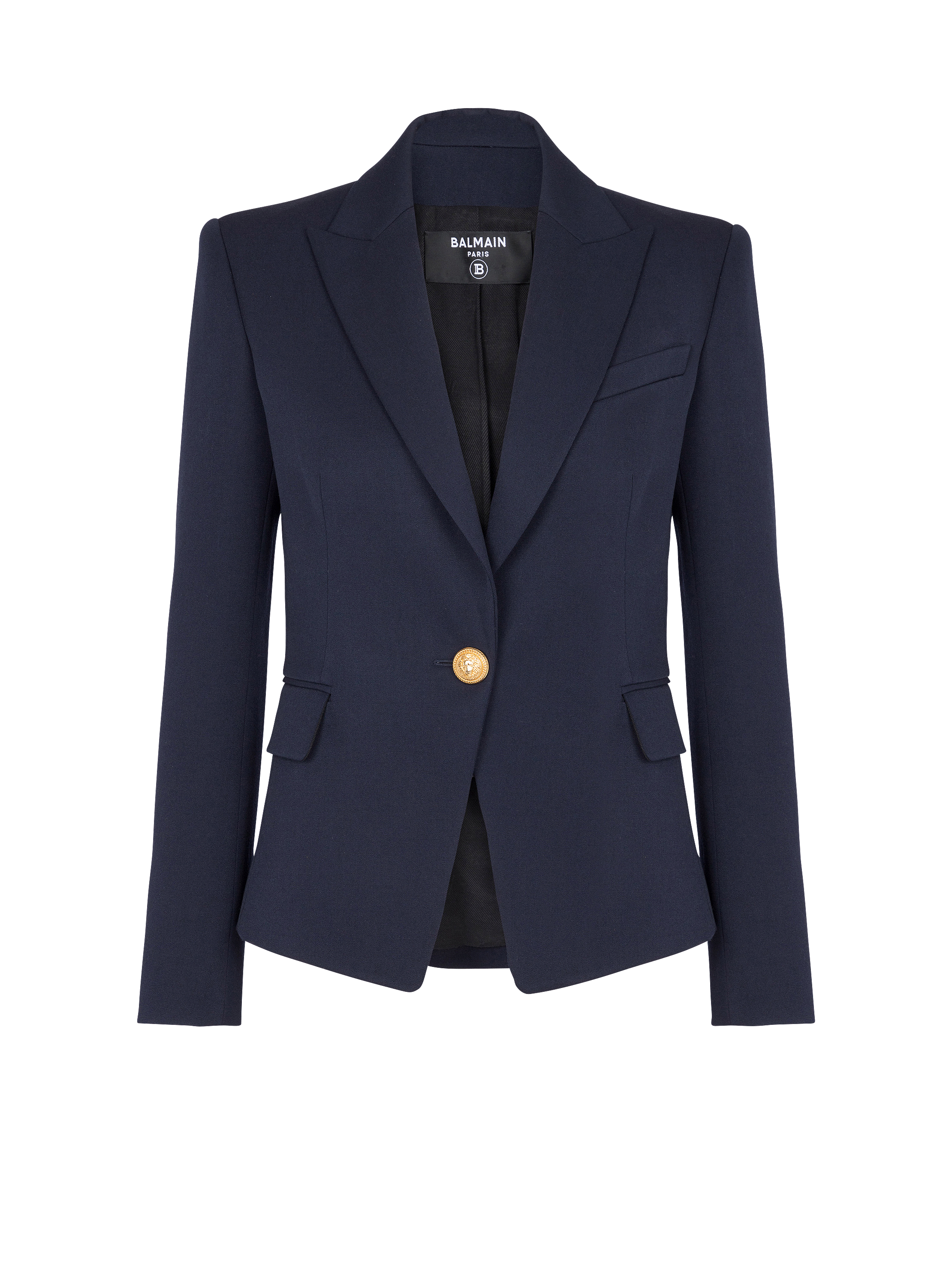 Ein-Knopf-Blazer aus Wolle