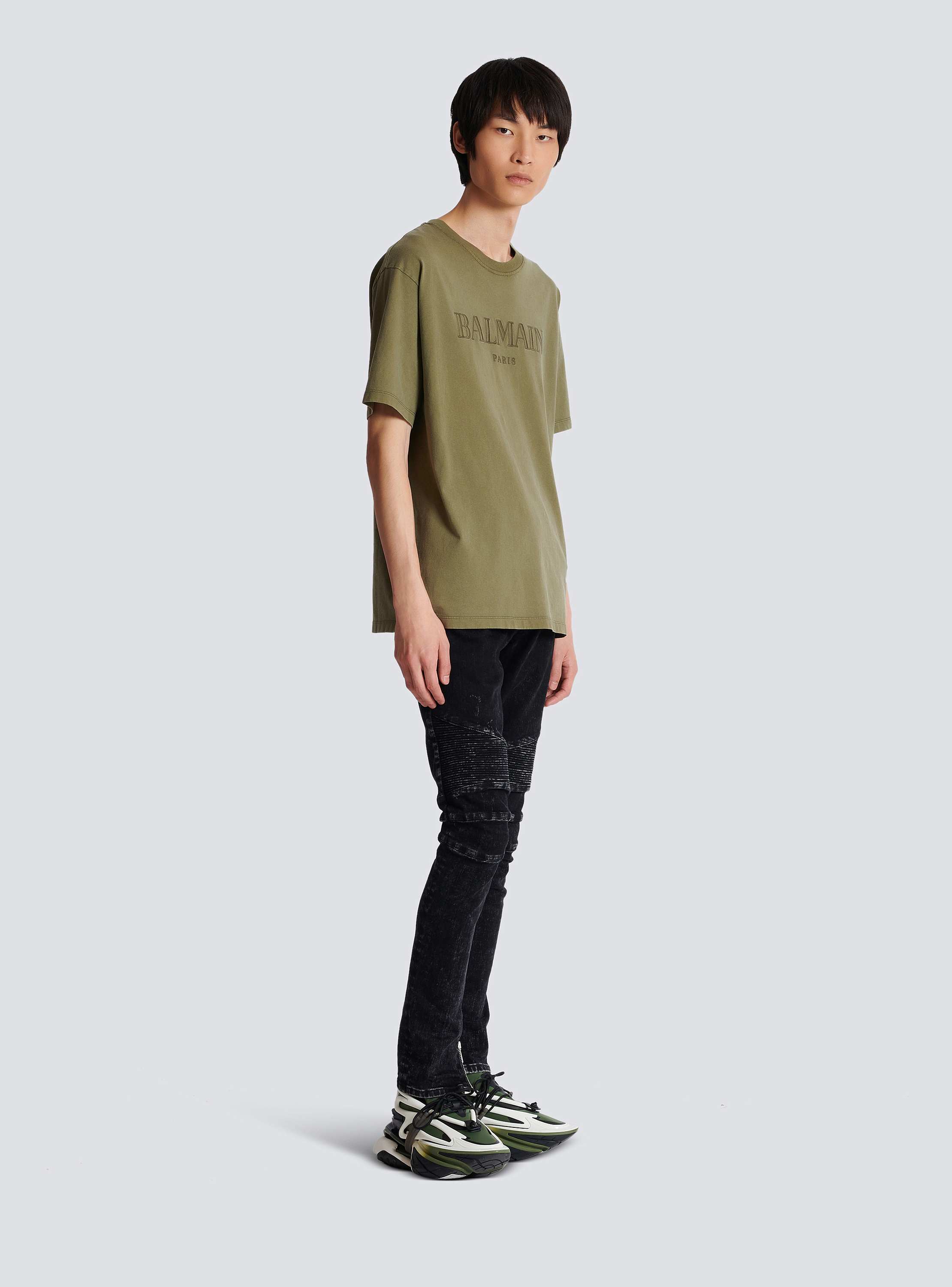 Vintage Balmain embroidered T-shirt khaki - Men | BALMAIN