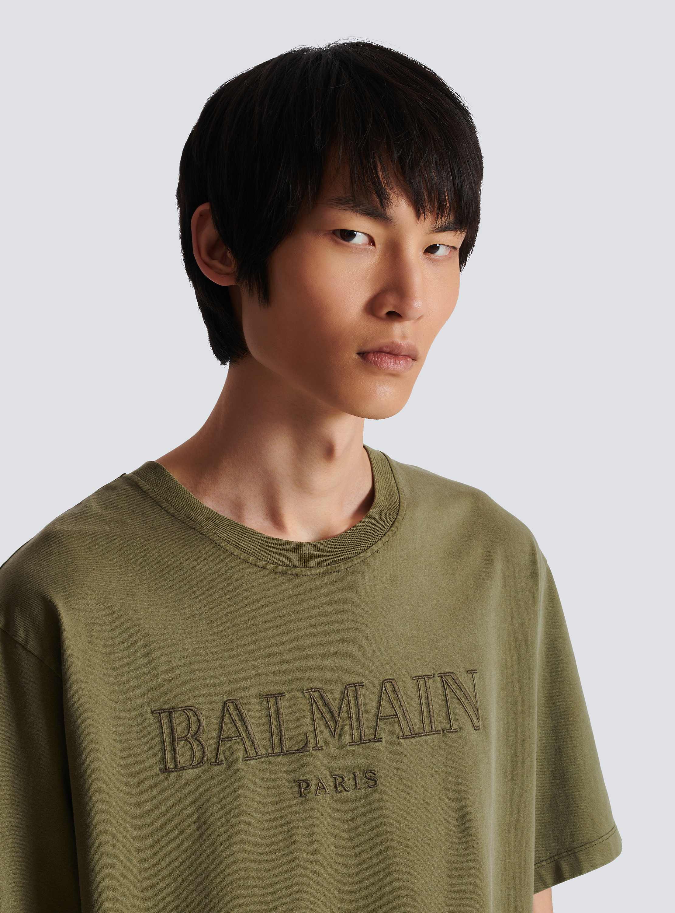 Vintage Balmain embroidered T-shirt khaki - Men | BALMAIN