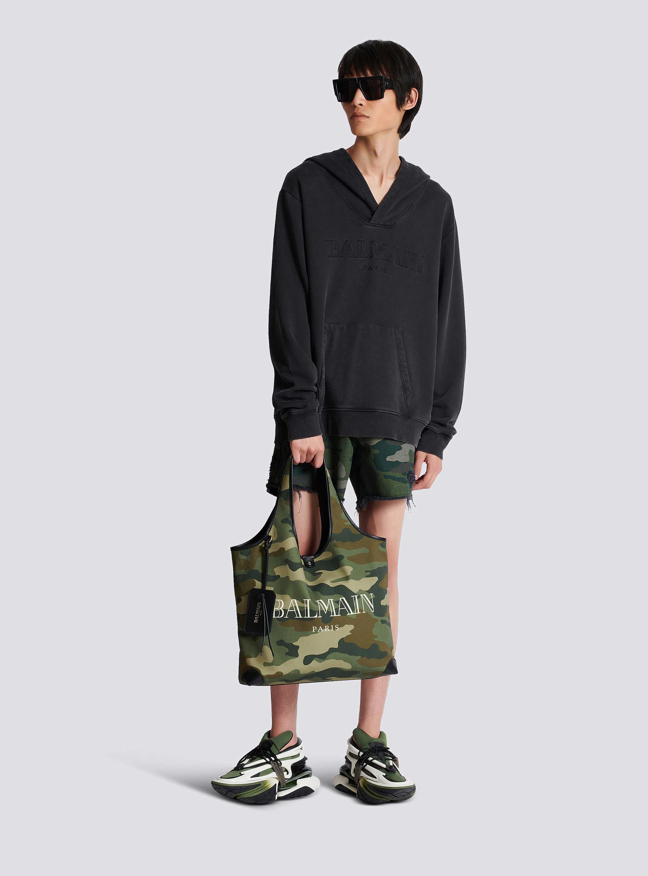 Vintage Balmain embroidered hoodie grey grey - Men | BALMAIN