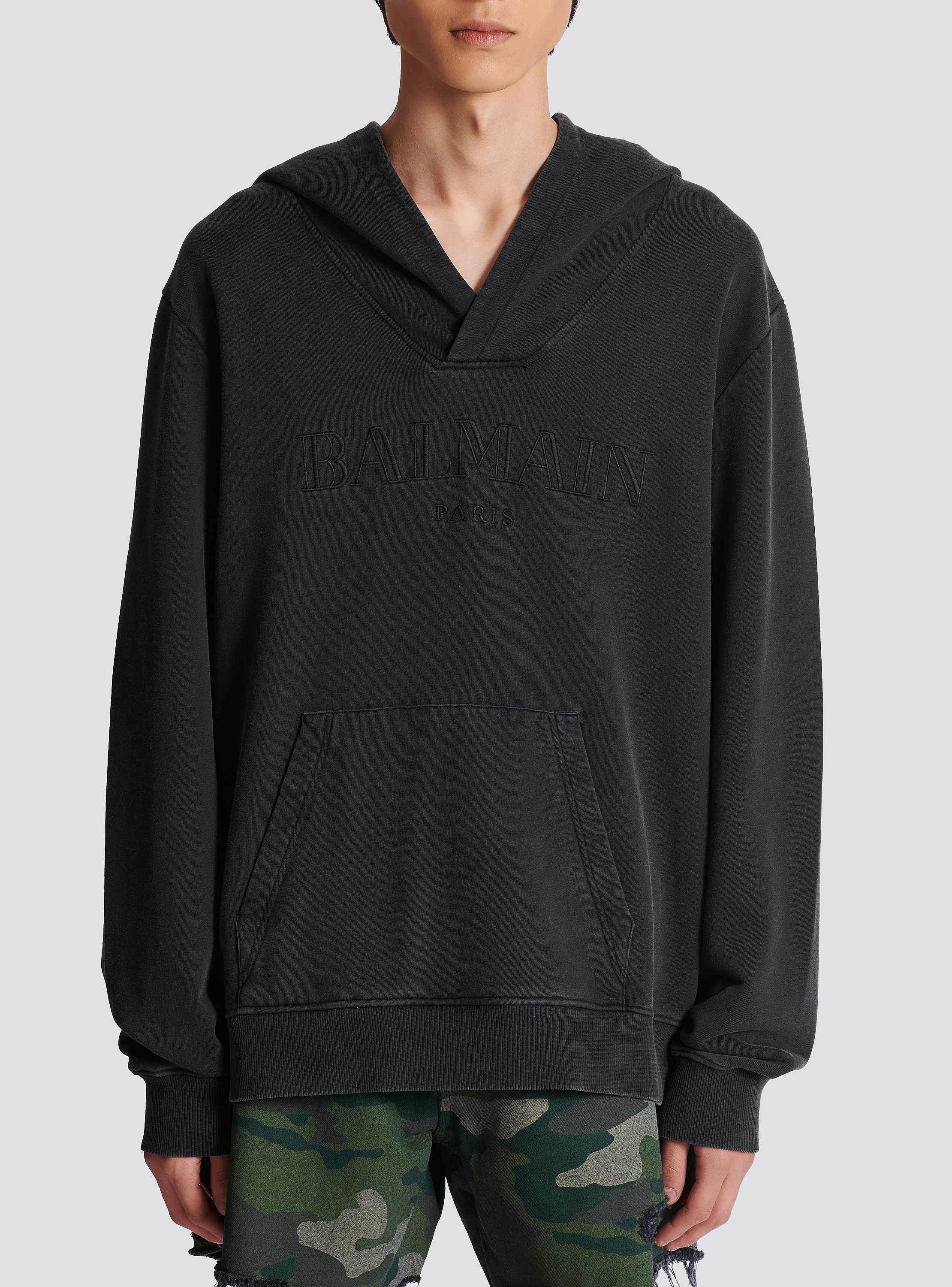 Balmain ネイビー Vintage Balmain Embroidered フーディ Vintage Balmain embroidered hoodie navy navy - Men | BALMAIN
