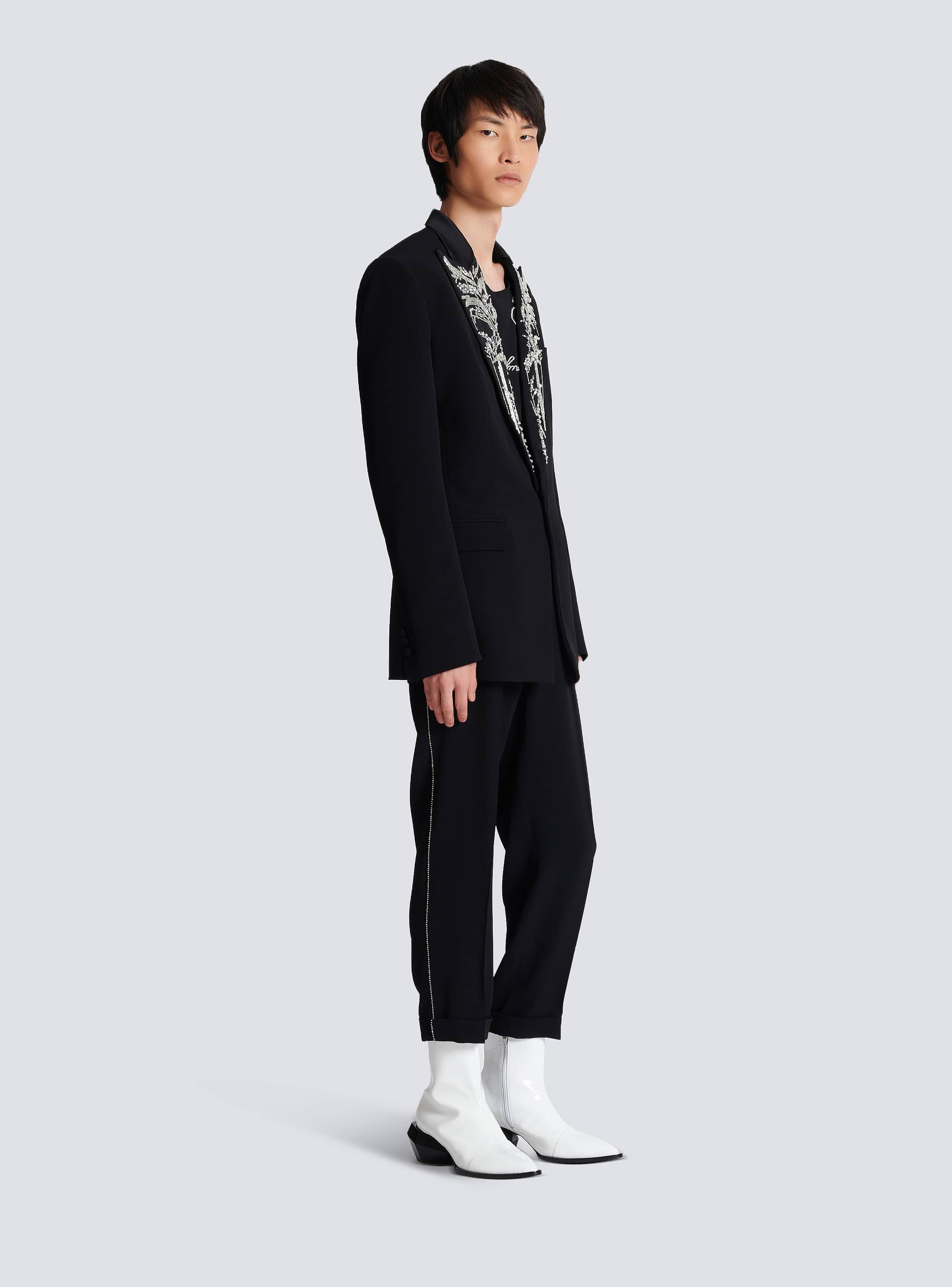 Blazer with embroidered Bamboo collar