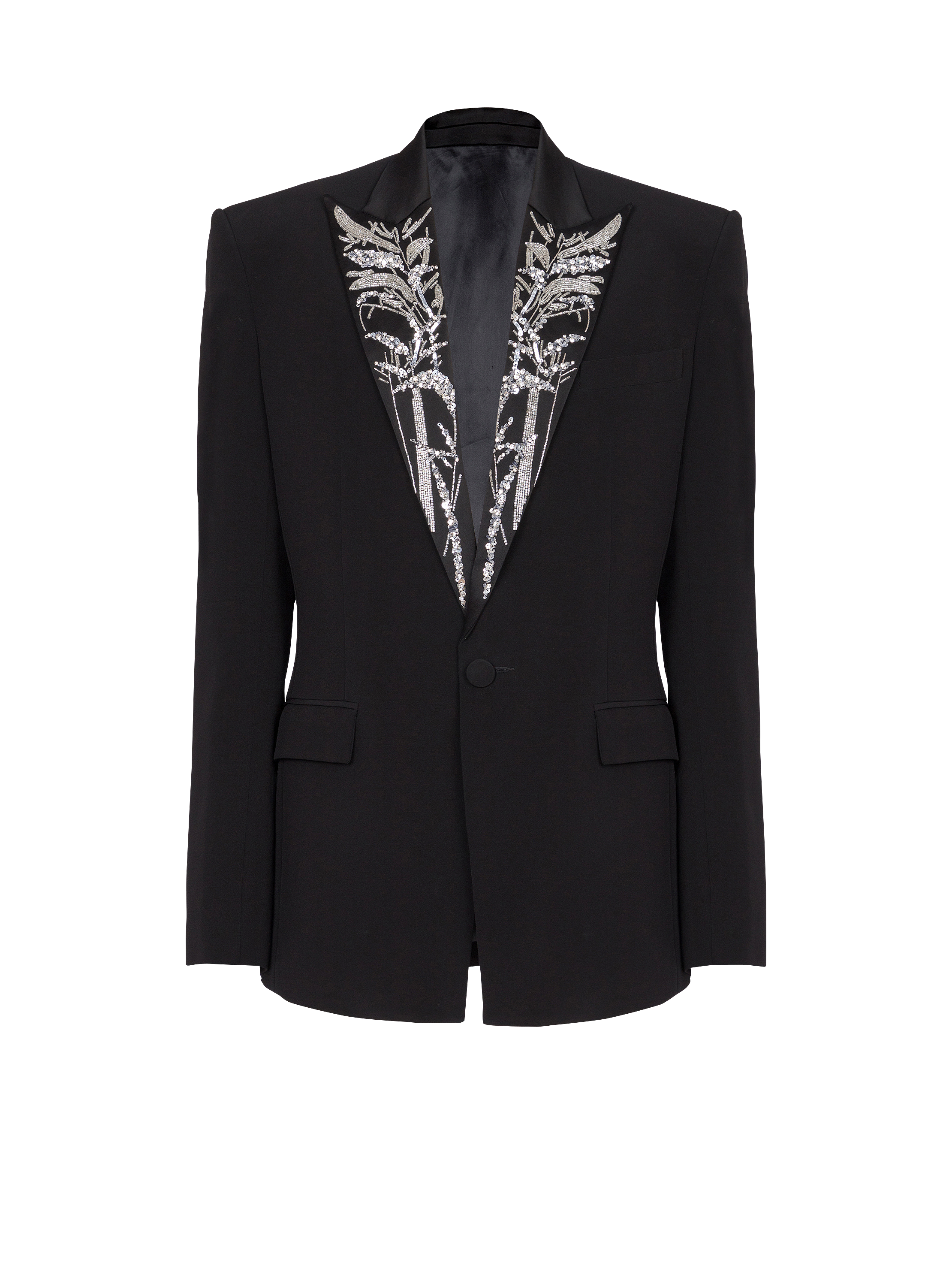 Blazer with embroidered Bamboo collar