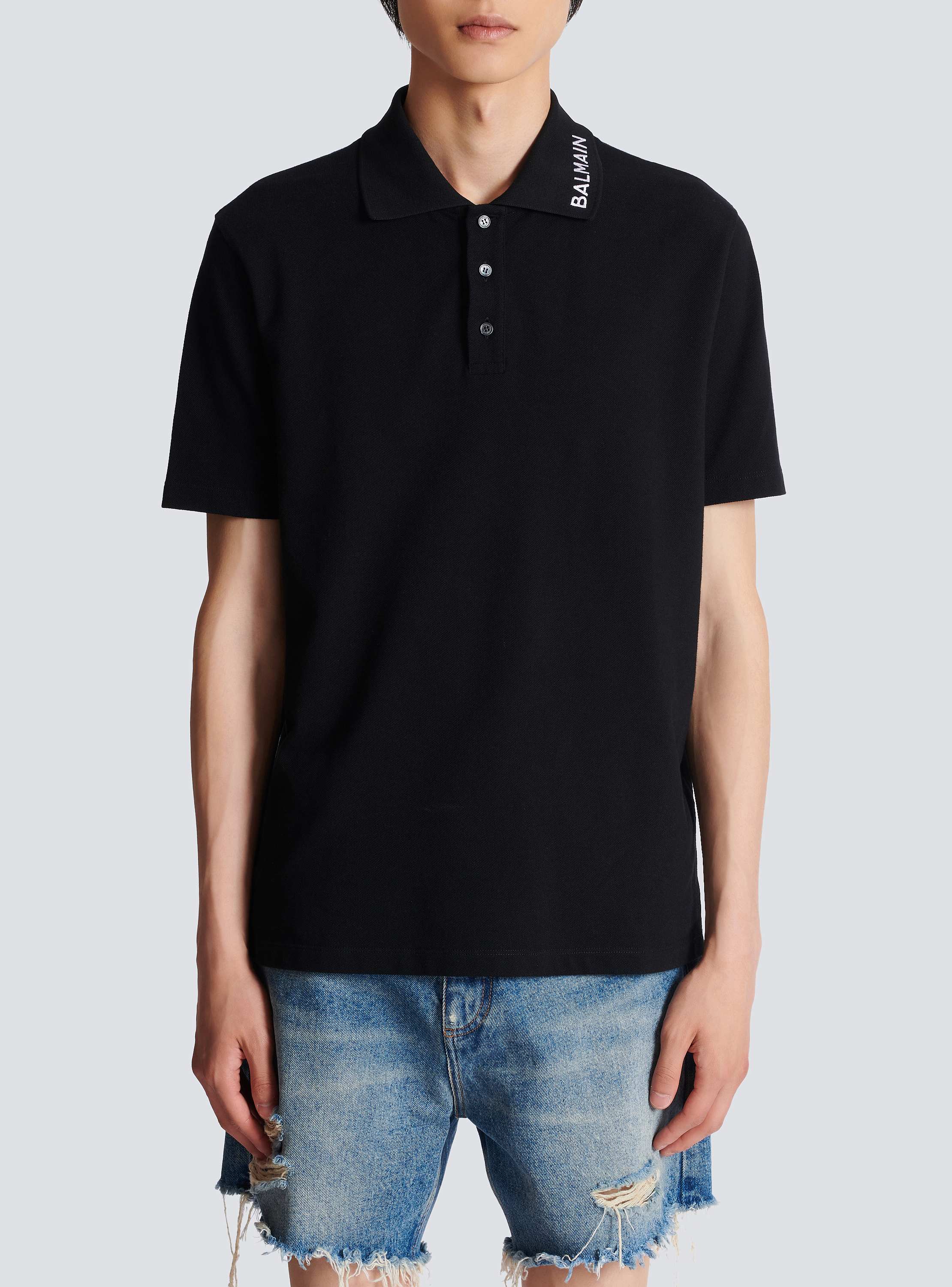 Balmain embroidered polo shirt - Men | BALMAIN