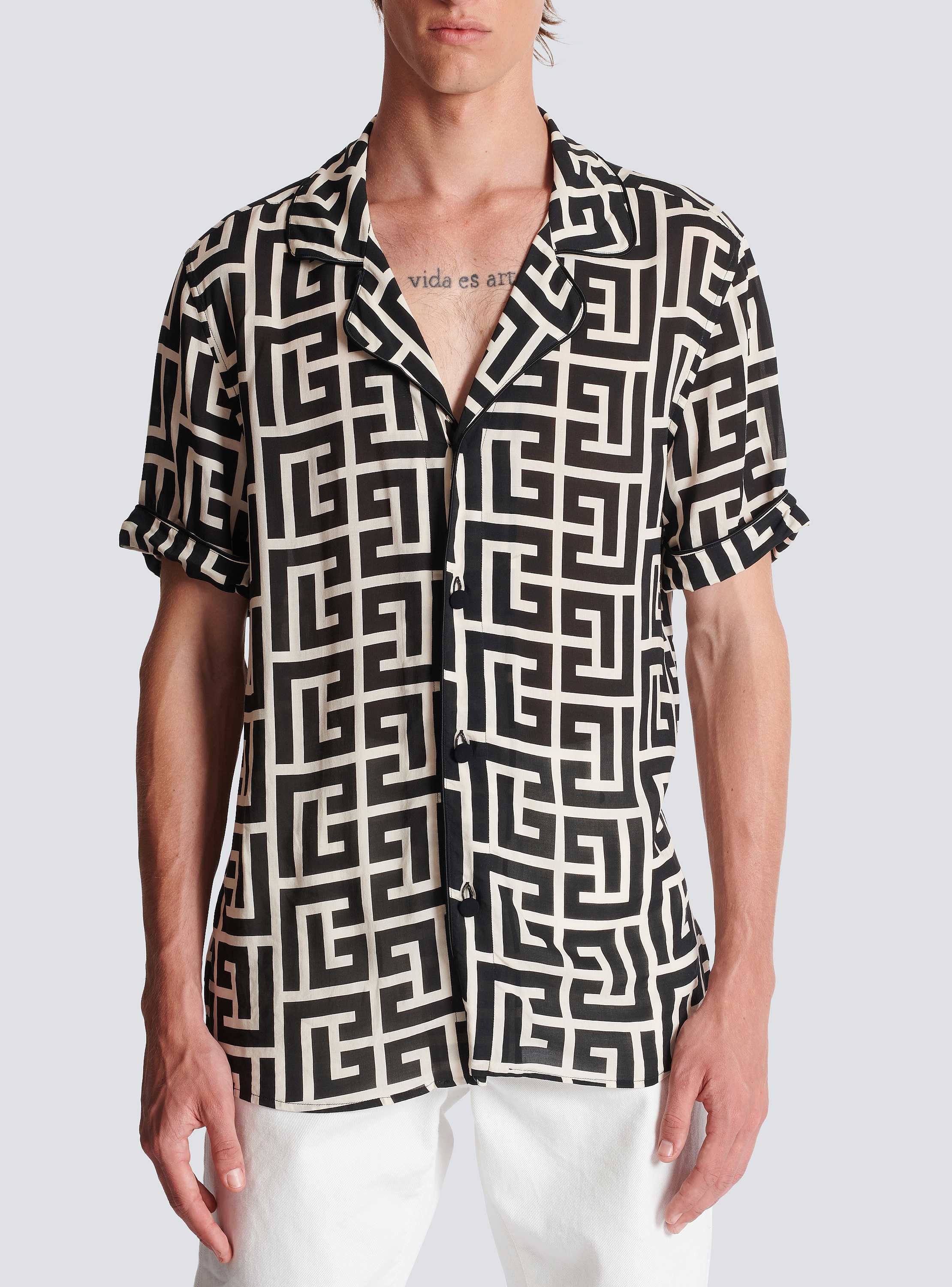 Monogram-printed shirt