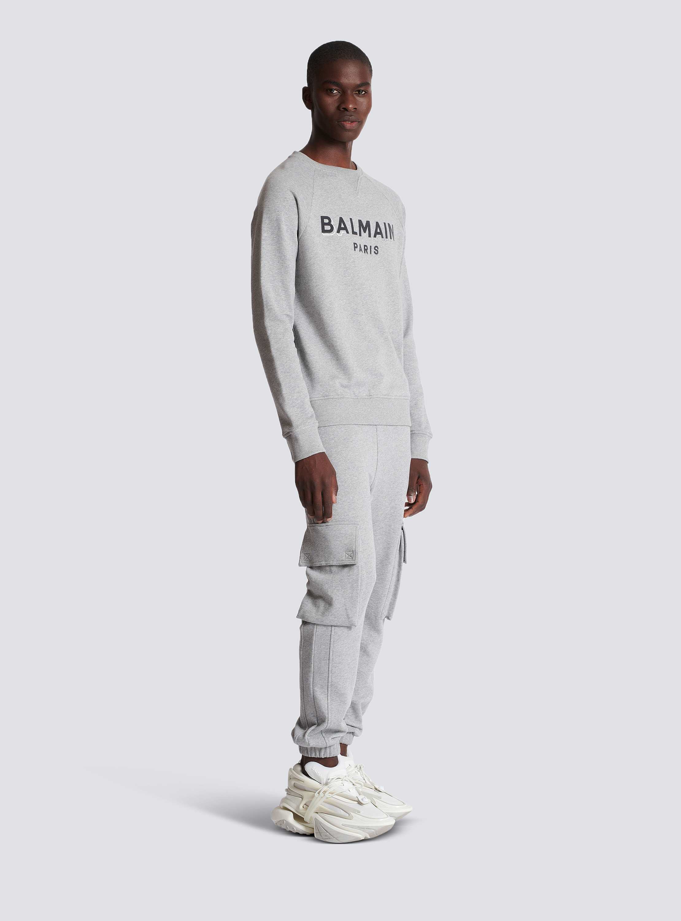 Metallic flocked Balmain sweatshirt - Men | BALMAIN