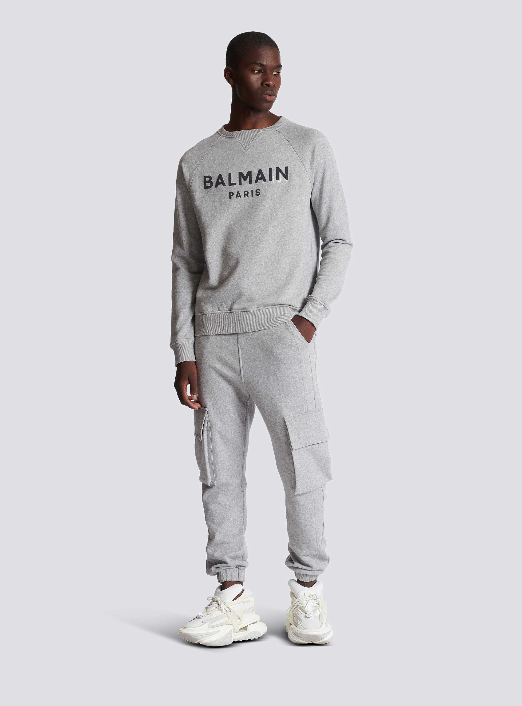 Metallic flocked Balmain sweatshirt Men BALMAIN