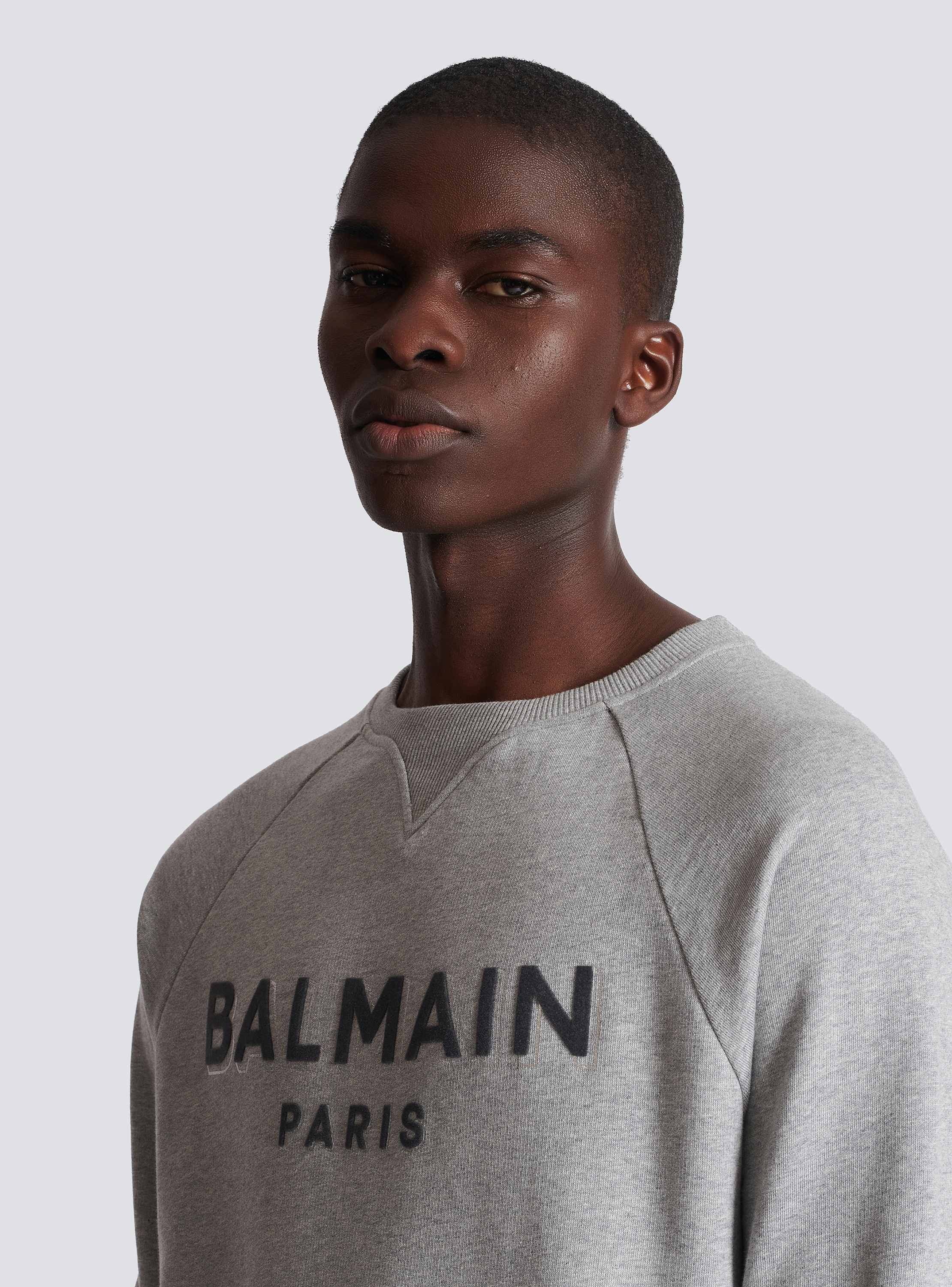 Metallic flocked Balmain sweatshirt - Men | BALMAIN