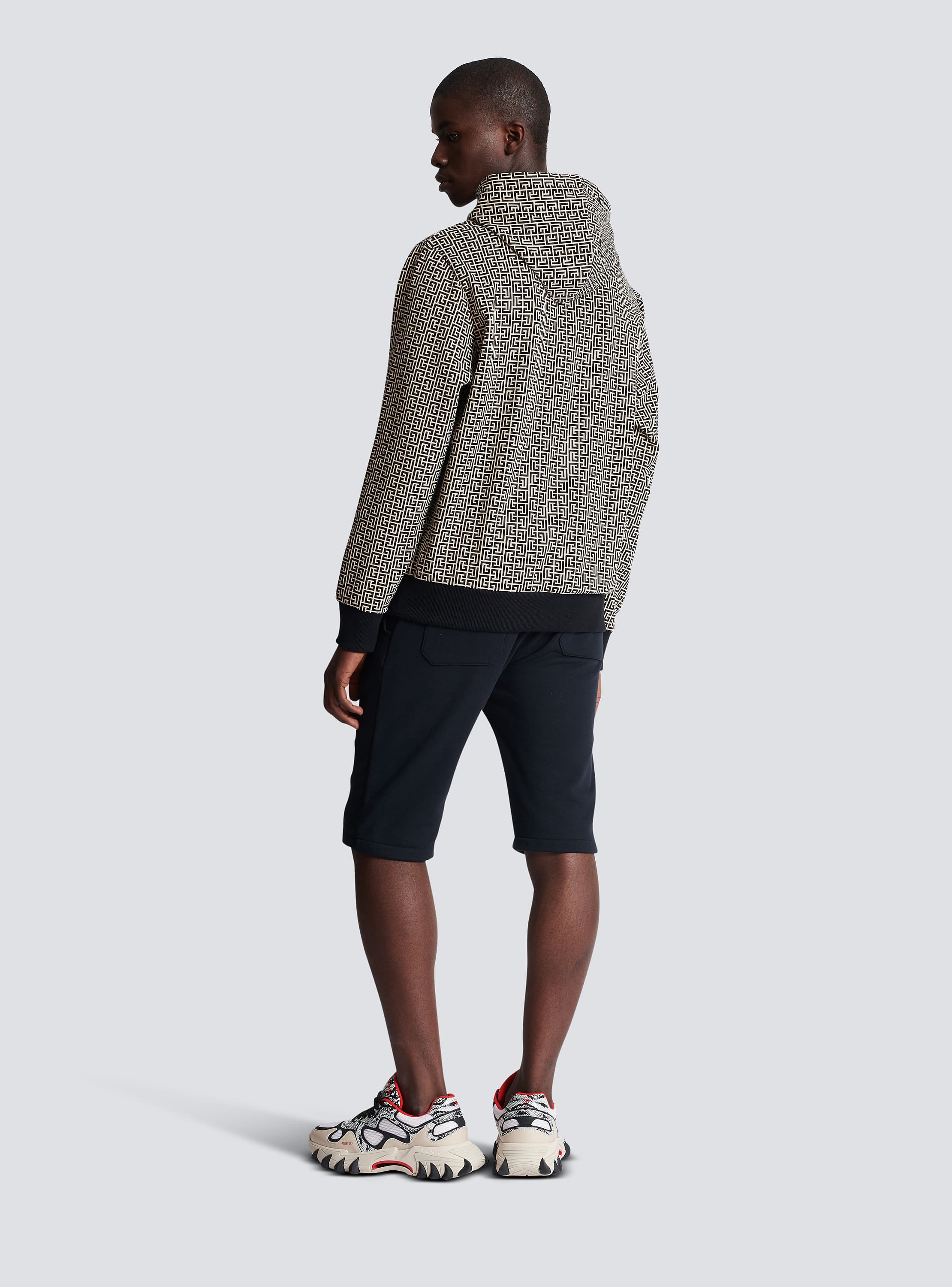 希少【BALMAIN】モノグラムロゴフーディ Monogram hoodie - Men | BALMAIN