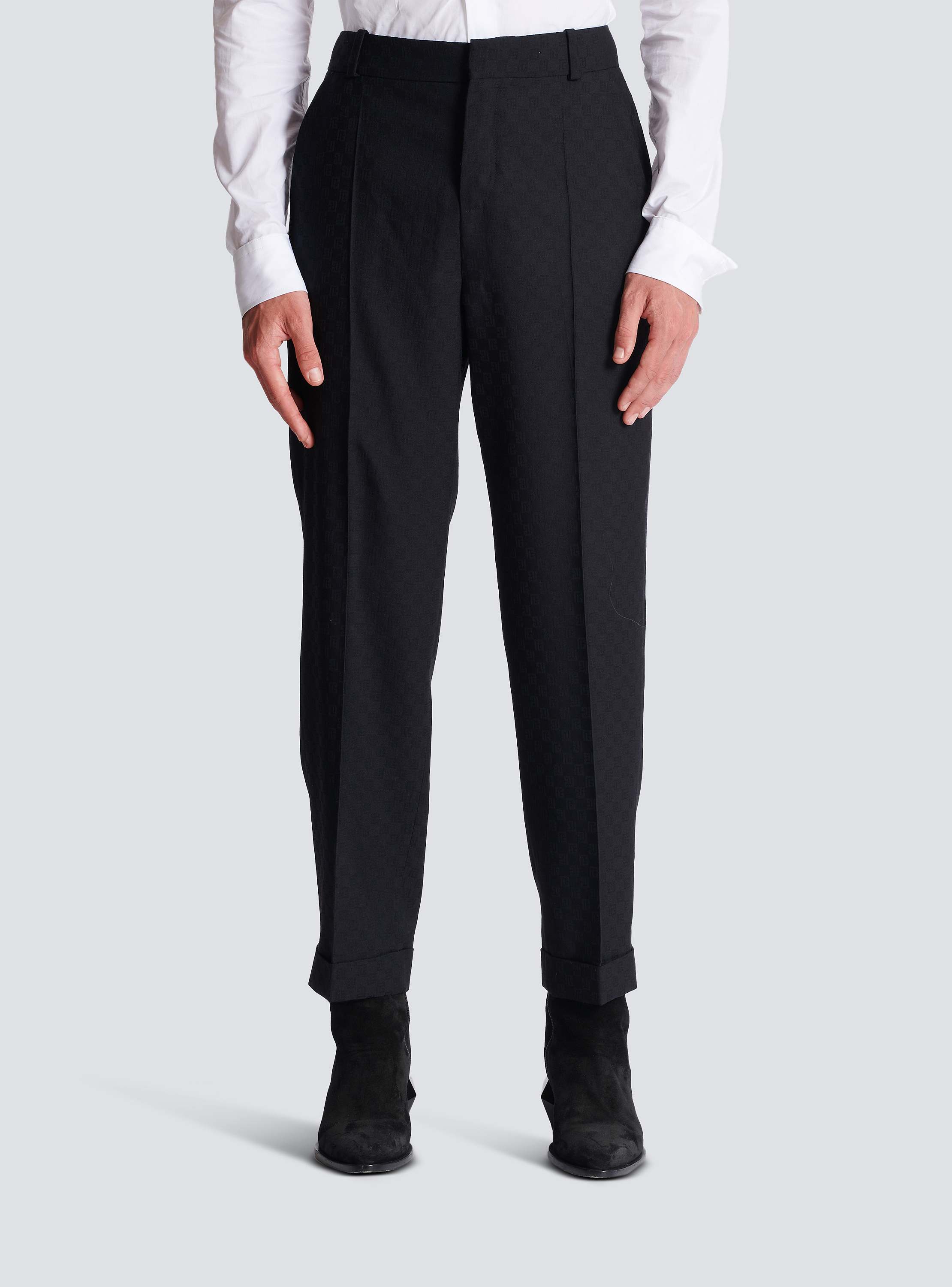 Monogram wool trousers - Men | BALMAIN