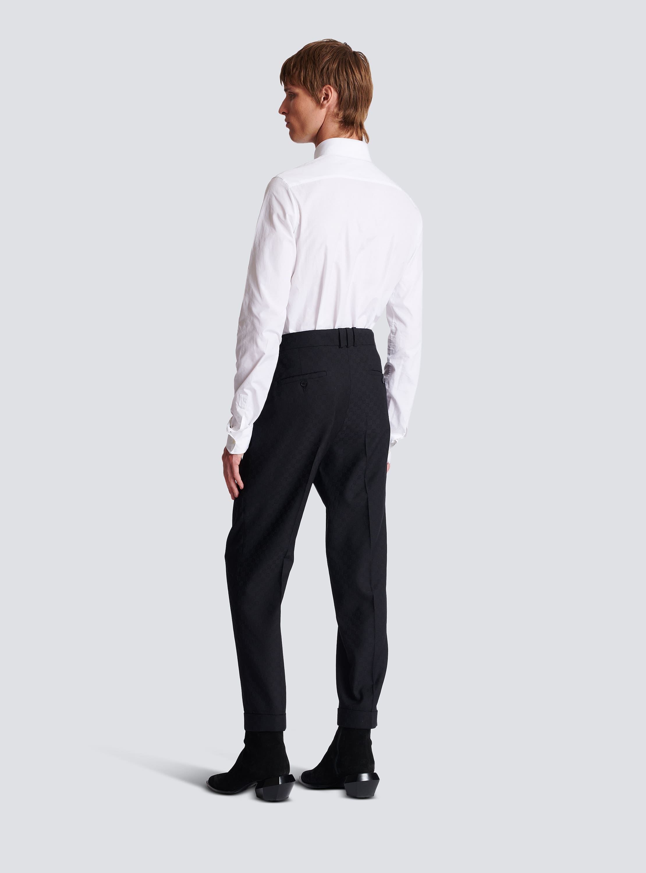 パンツ Balmain Wool Pants Monogram wool trousers black - Men | BALMAIN