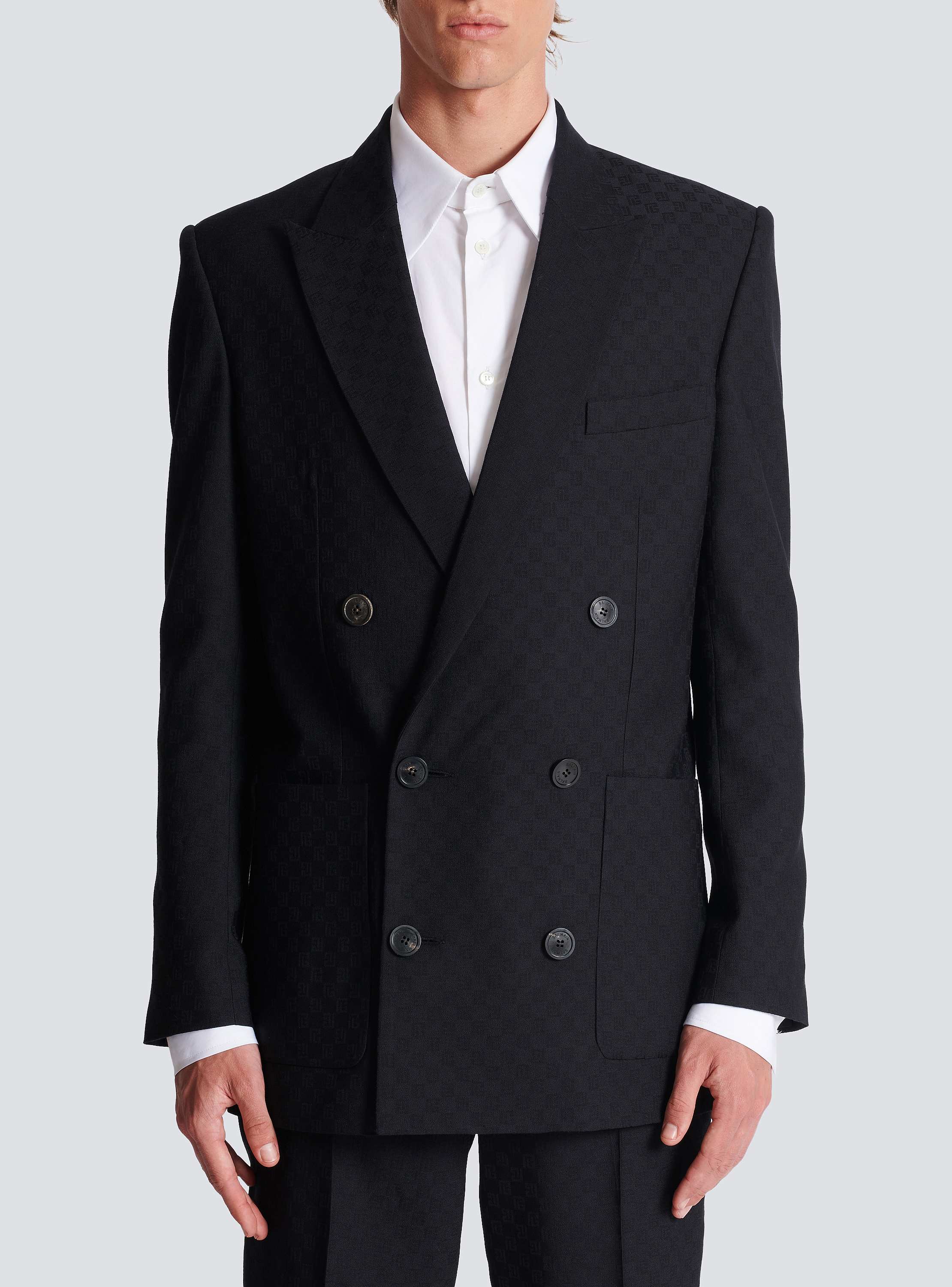 Monogram jacquard blazer - Men | BALMAIN