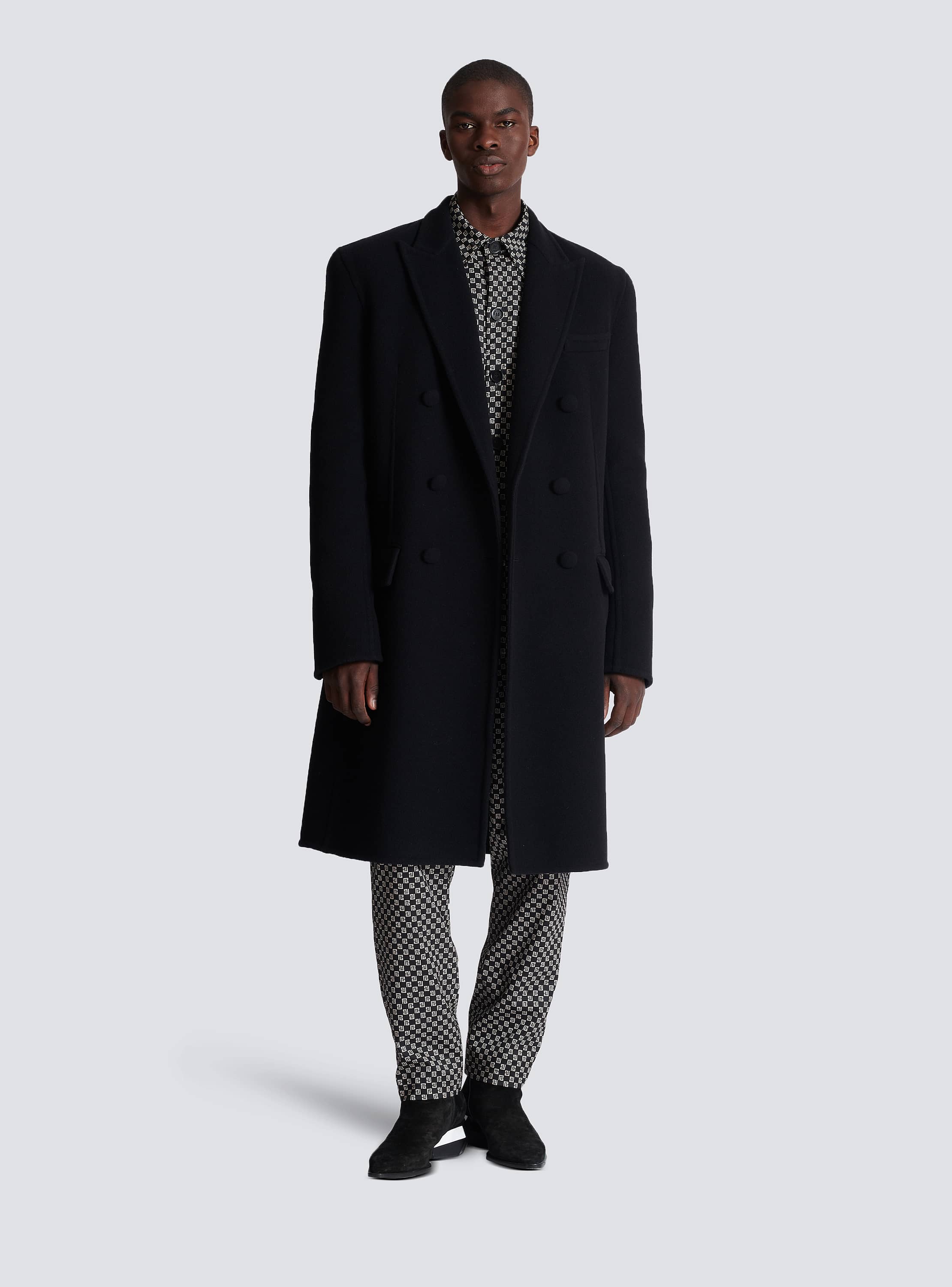 Double face wool and cashmere coat - Men | BALMAIN