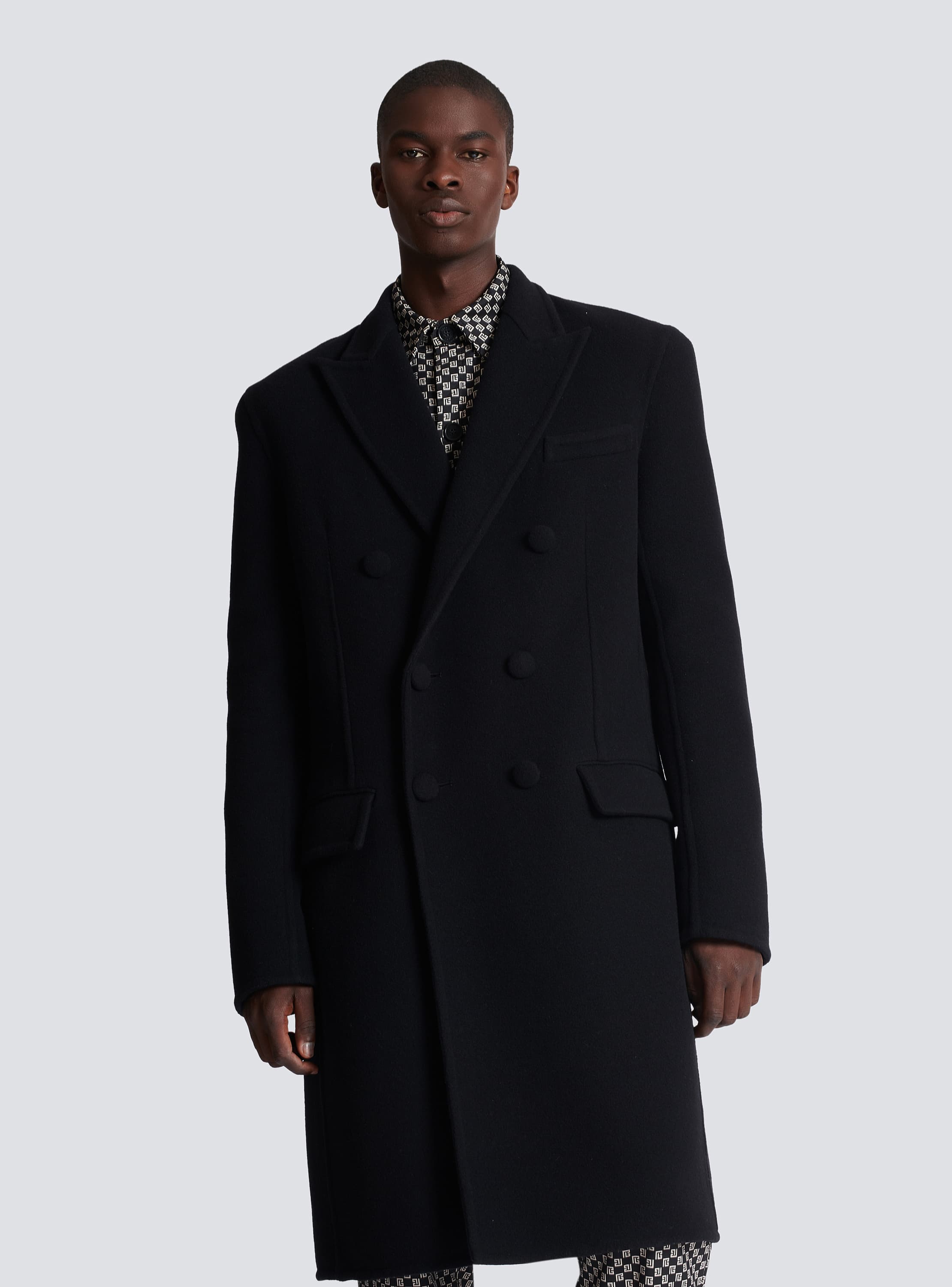 Double face wool and cashmere coat - Men | BALMAIN