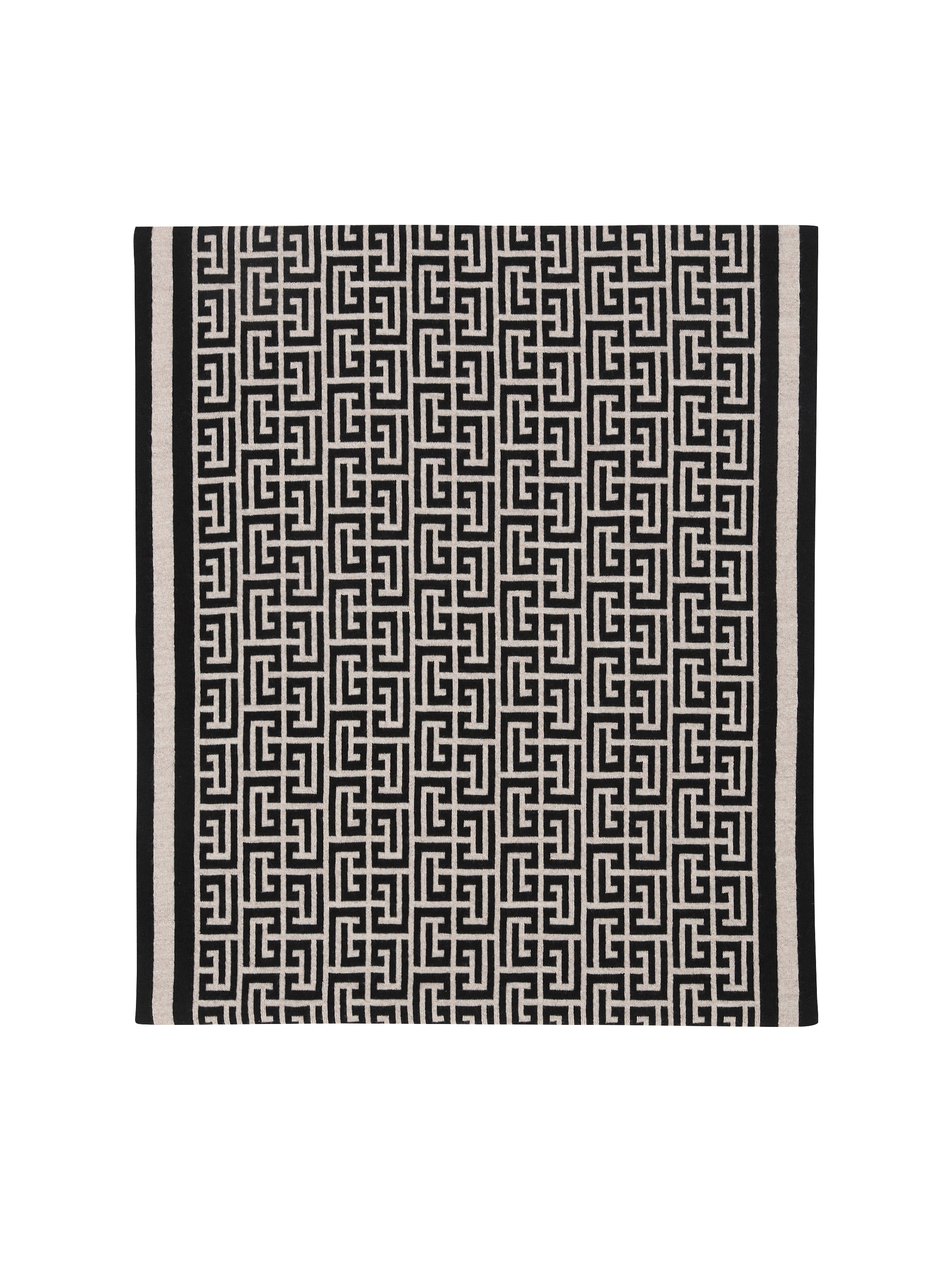 Wool scarf with monogram