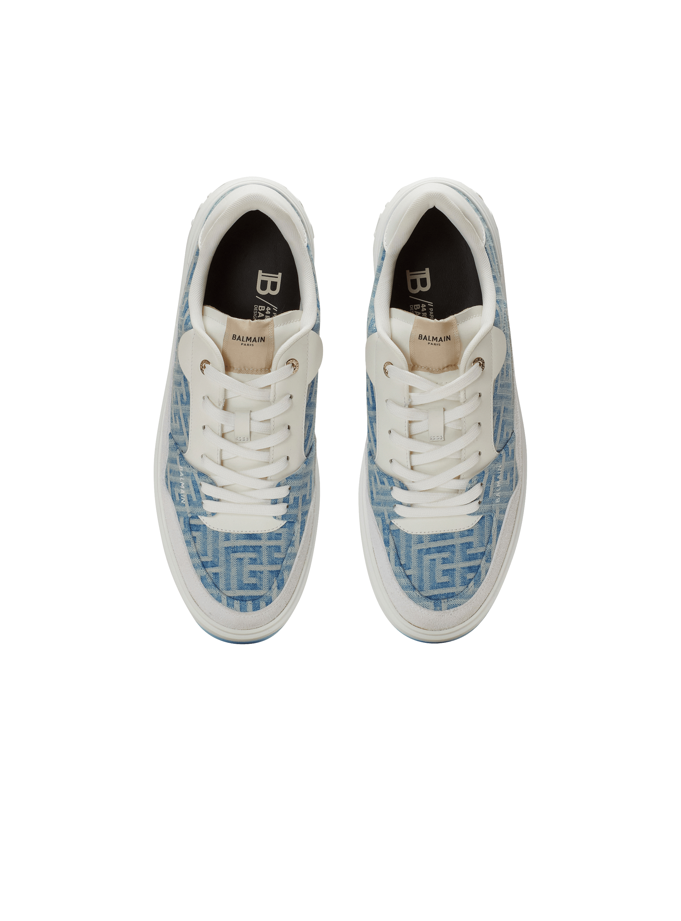 BALMAIN スキニテハトレックシンス EF1MG009DB67 0PC Suede Balmain Swan sneakers - Women | BALMAIN