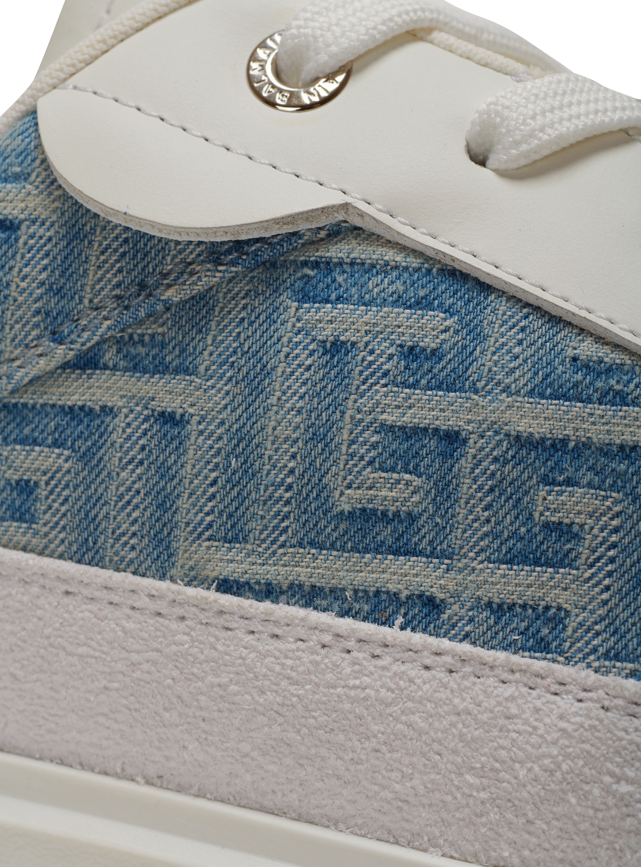 BALMAIN スキニテハトレックシンス EF1MG009DB67 0PC Mesh and knit B-Bold Runner sneakers with elastic bands