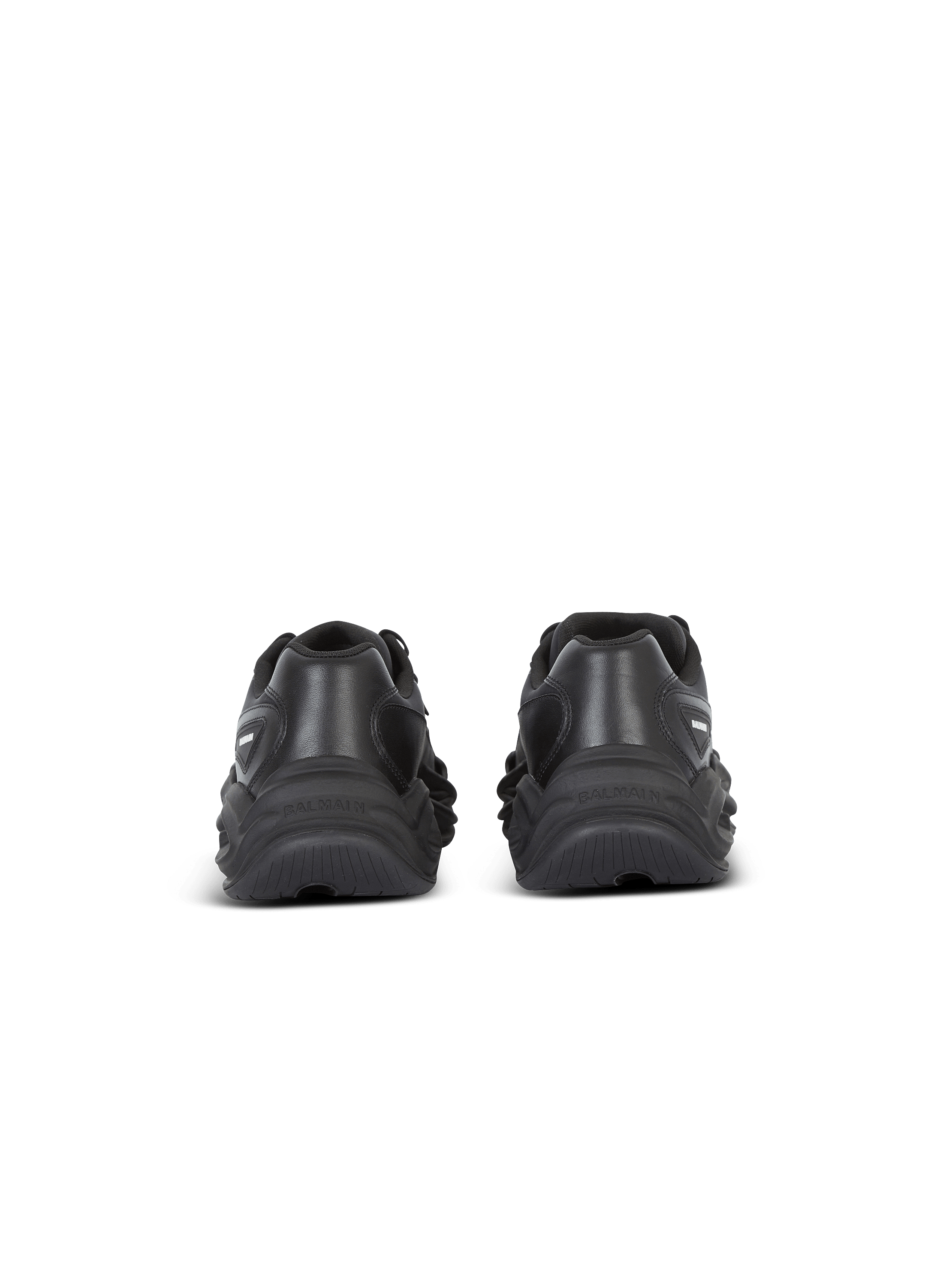 Run-Row leather sneakers black - Men | BALMAIN