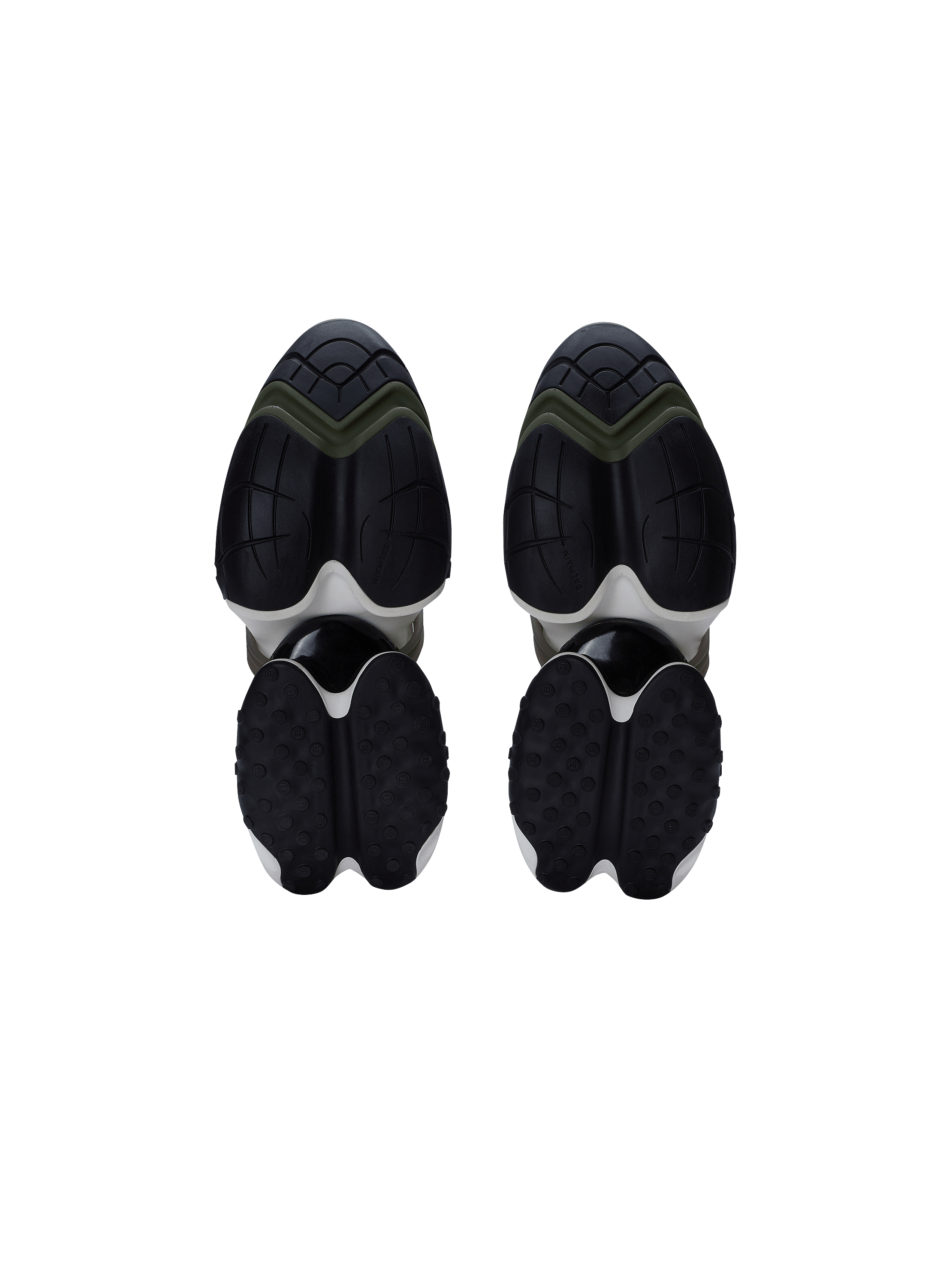 Unicorn low-top sneakers in neoprene and calfskin khaki