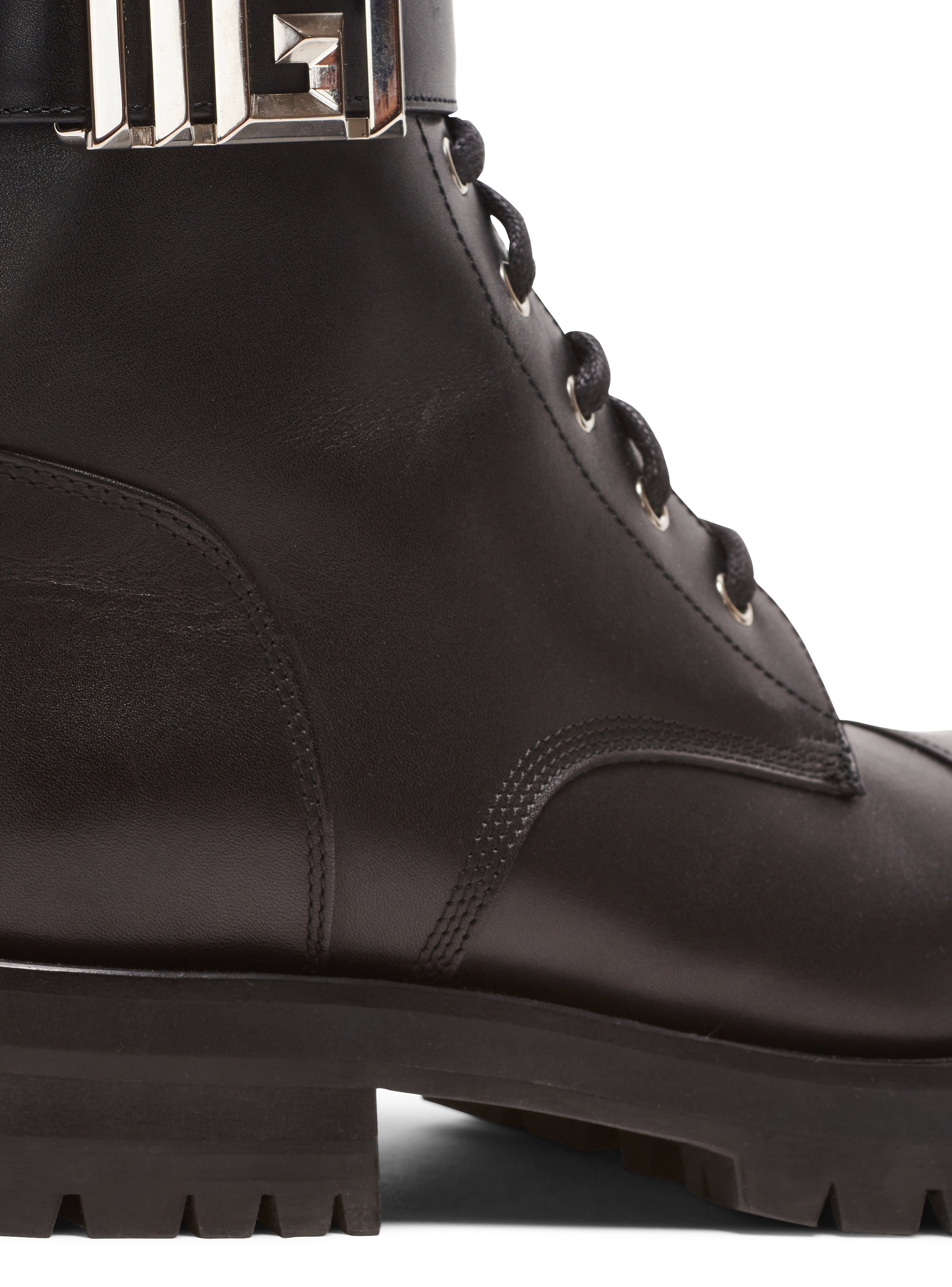 Charlie leather ranger boots black - Men | BALMAIN