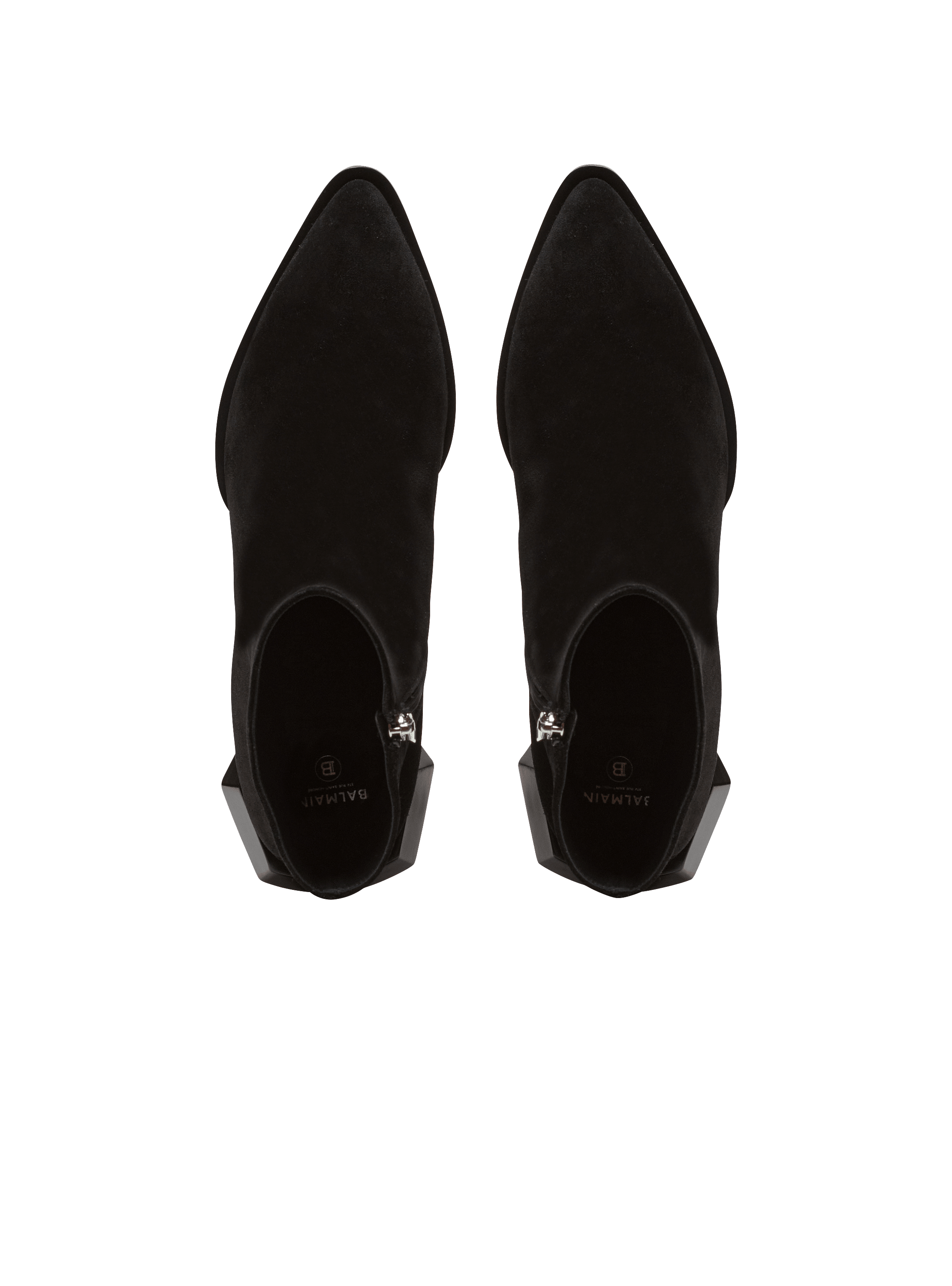 商品画像：Billy suede ankle boots with diamond heel black - Men | BALMAIN 2