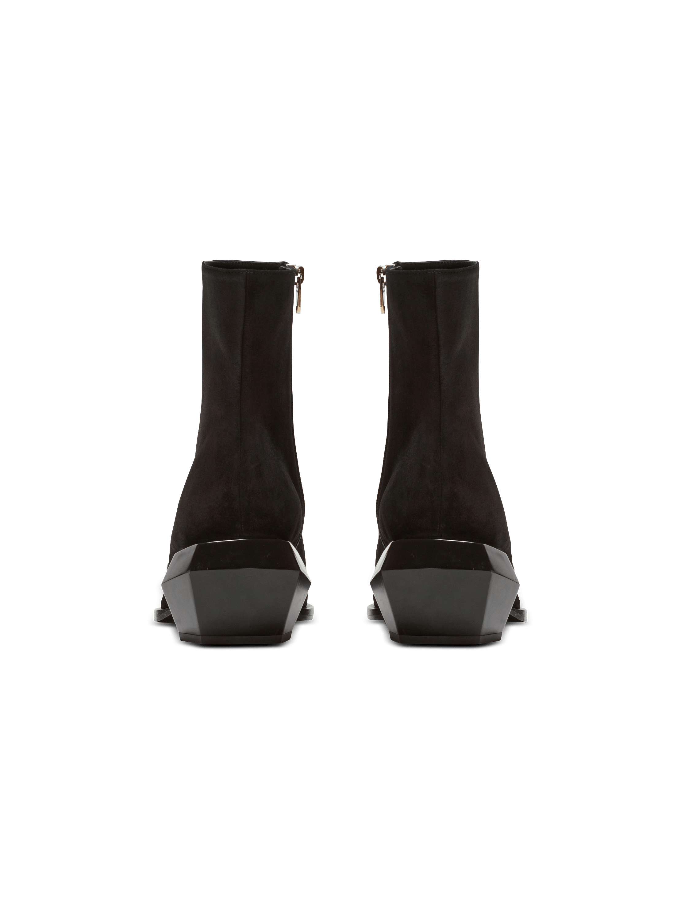 Billy suede ankle boots with diamond heel black - Men | BALMAIN Billy suede ankle boots with diamond heel black - Men | BALMAIN