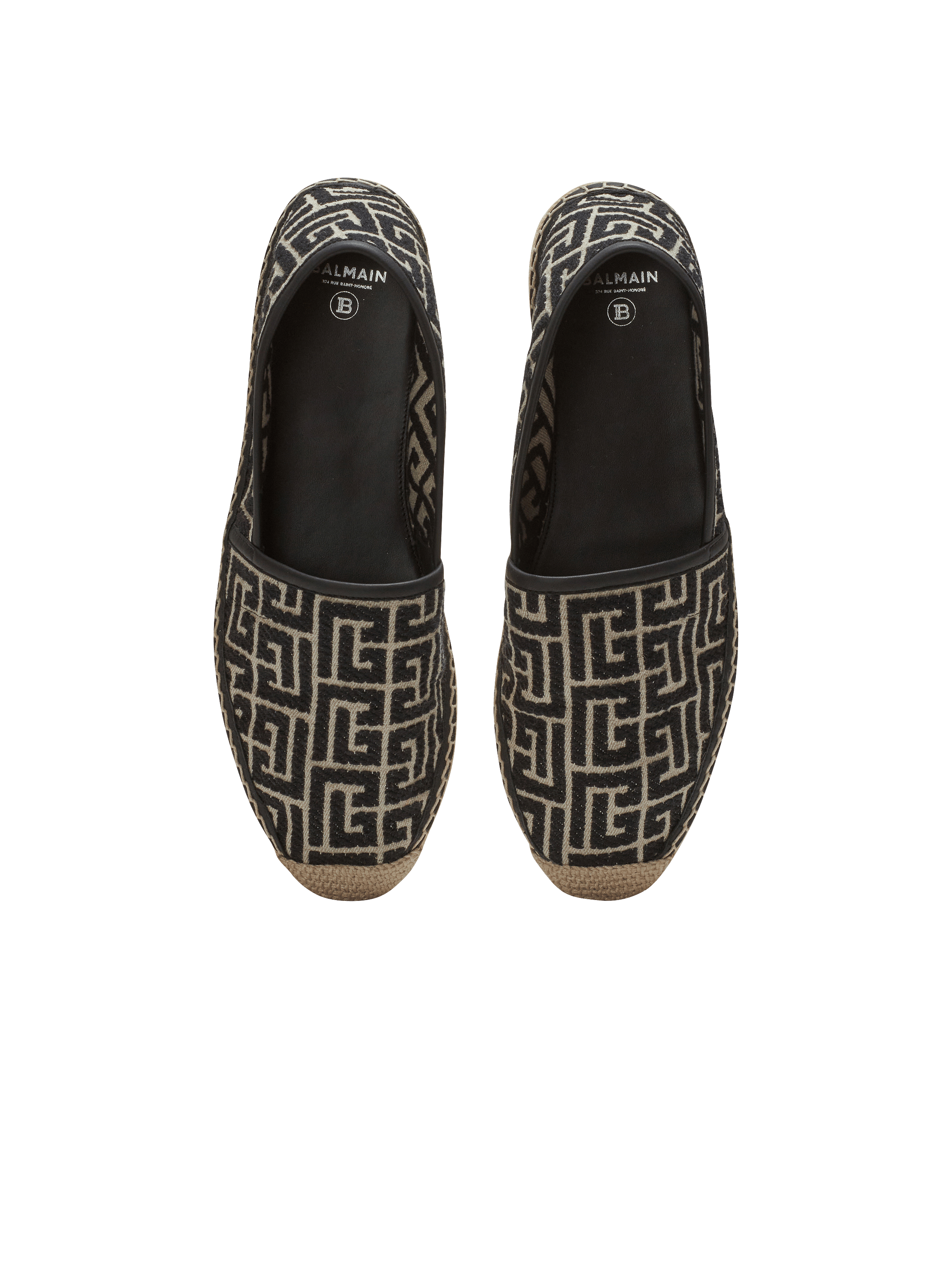 Alex espadrilles with jacquard monogram - Men | BALMAIN