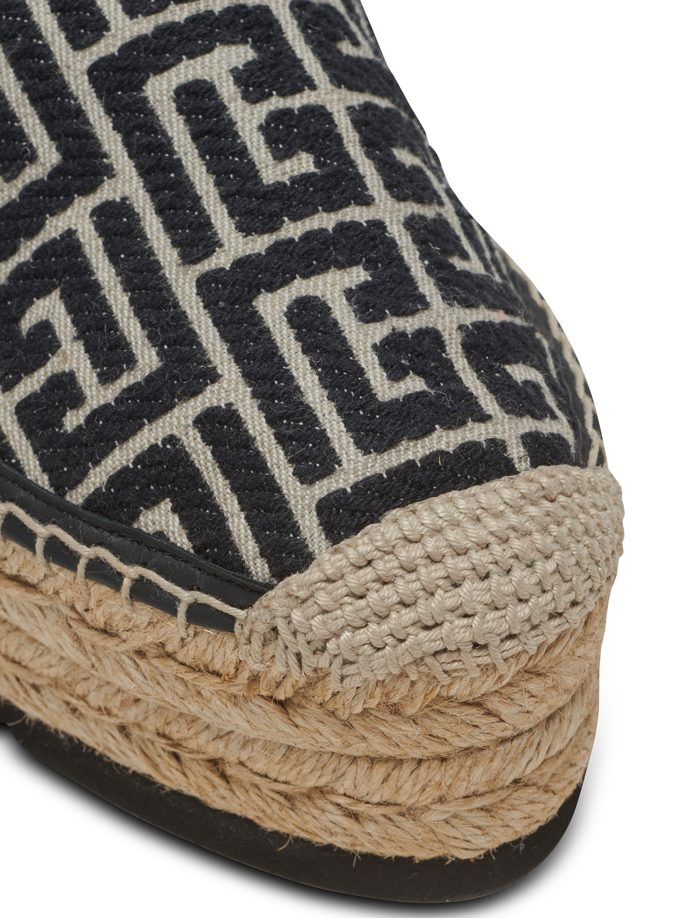 Alex espadrilles with jacquard monogram - Men | BALMAIN