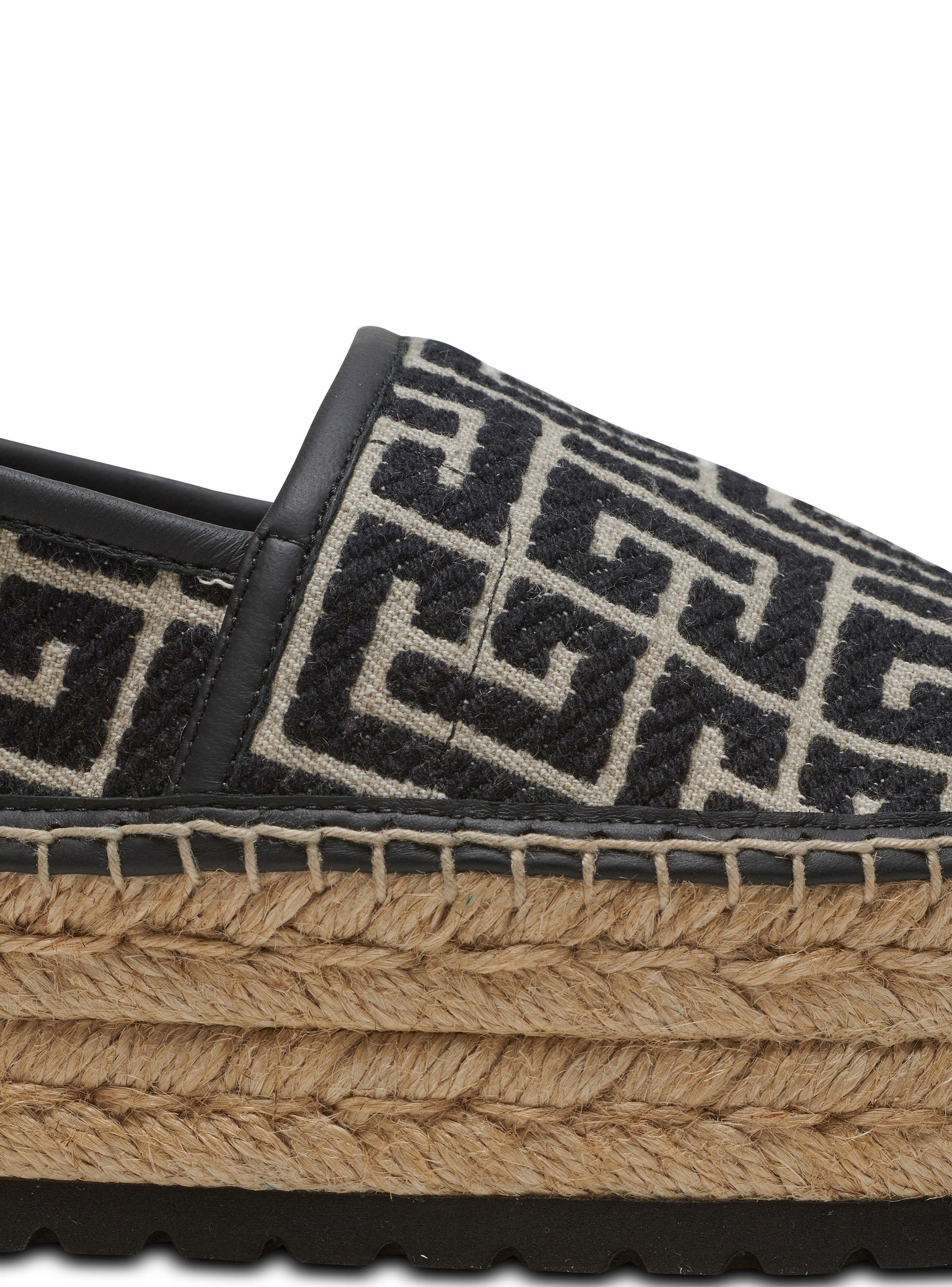 【関税込み】balmain Alex' espadrilles Alex canvas espadrilles with PB Labyrinth monogram - Women
