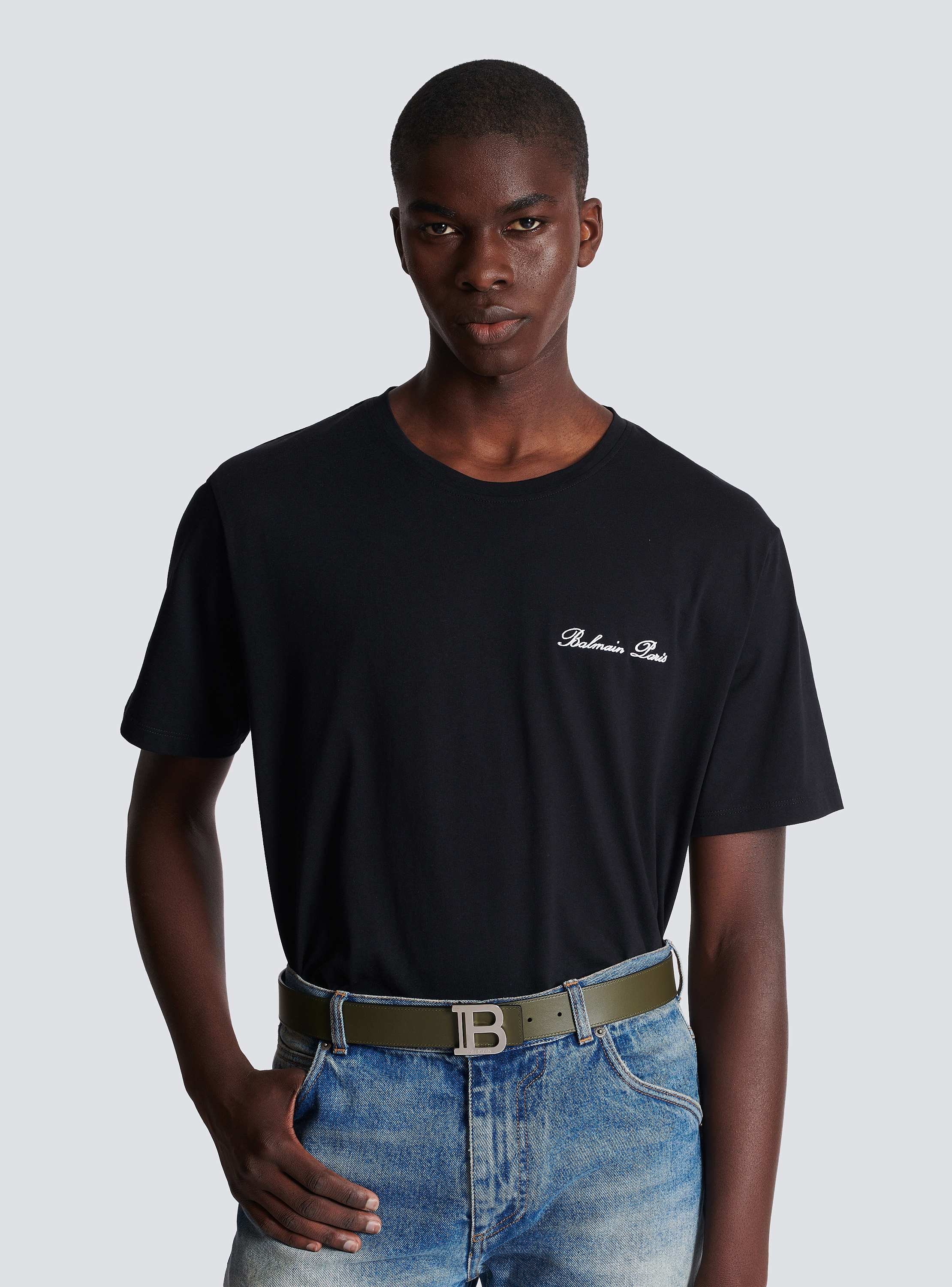 Reversible leather B-Belt - Men | BALMAIN