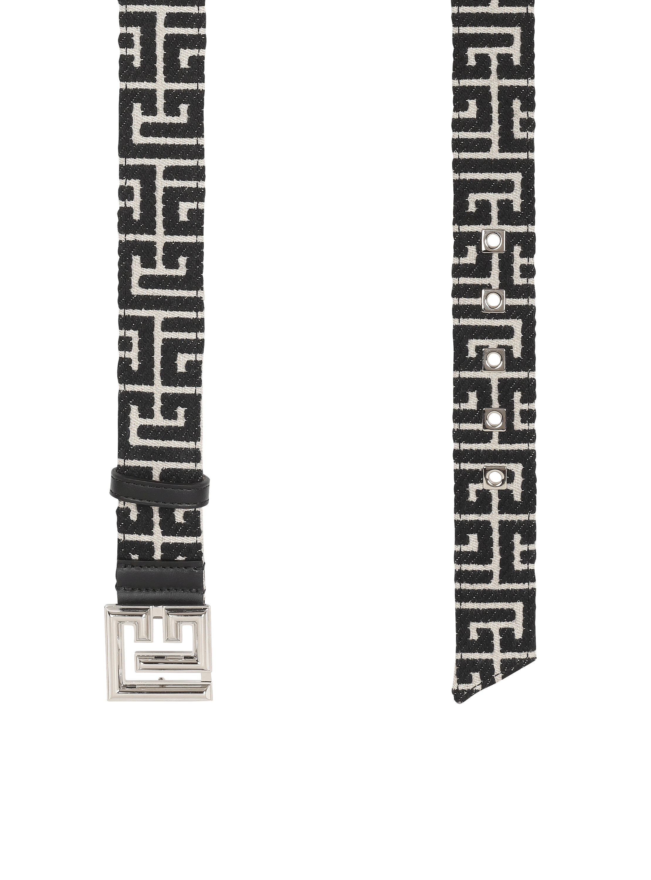 PB Belt in monogrammed jacquard