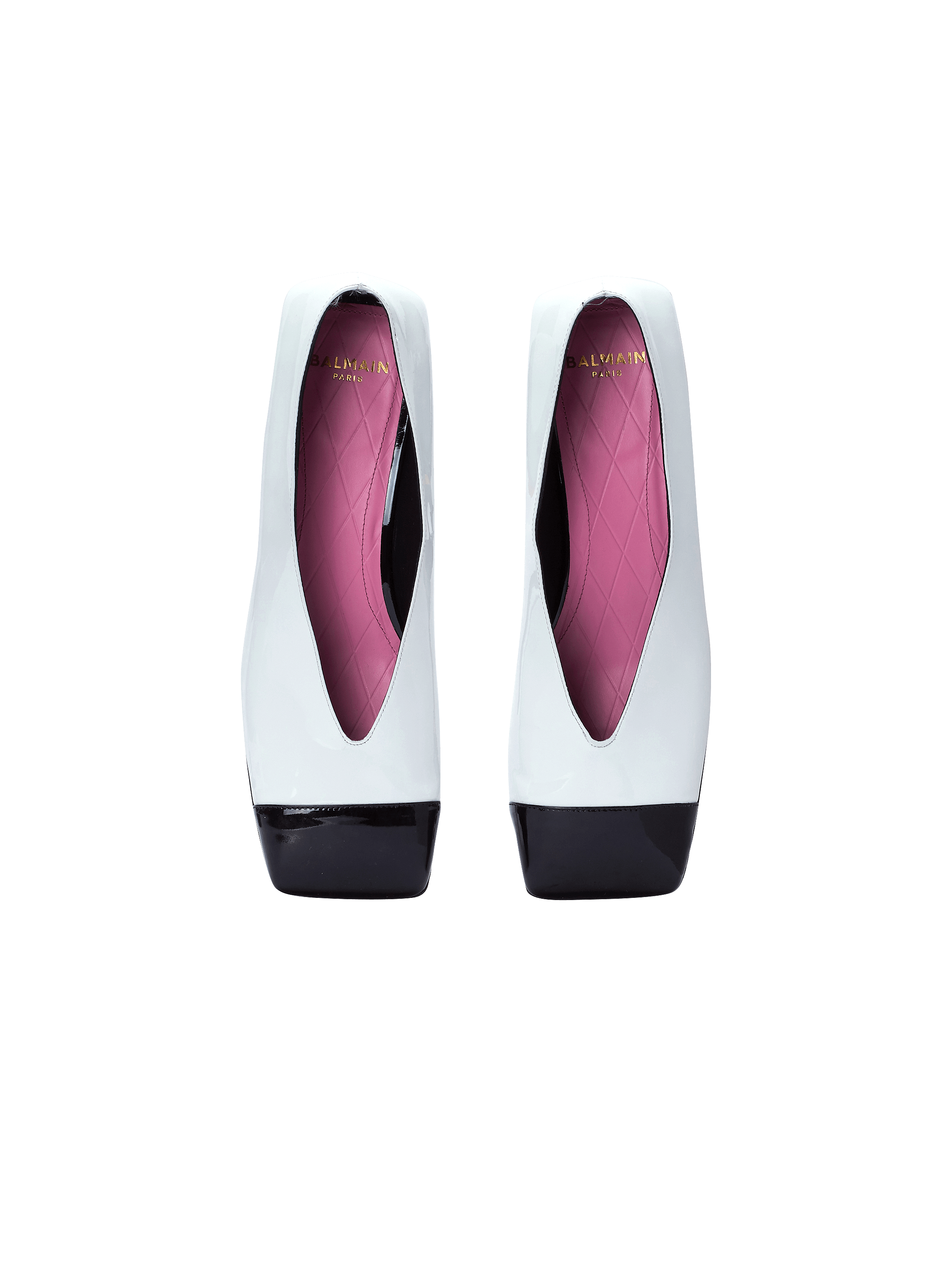 Eden two-tone pumps in lambskin and patent leather - Women