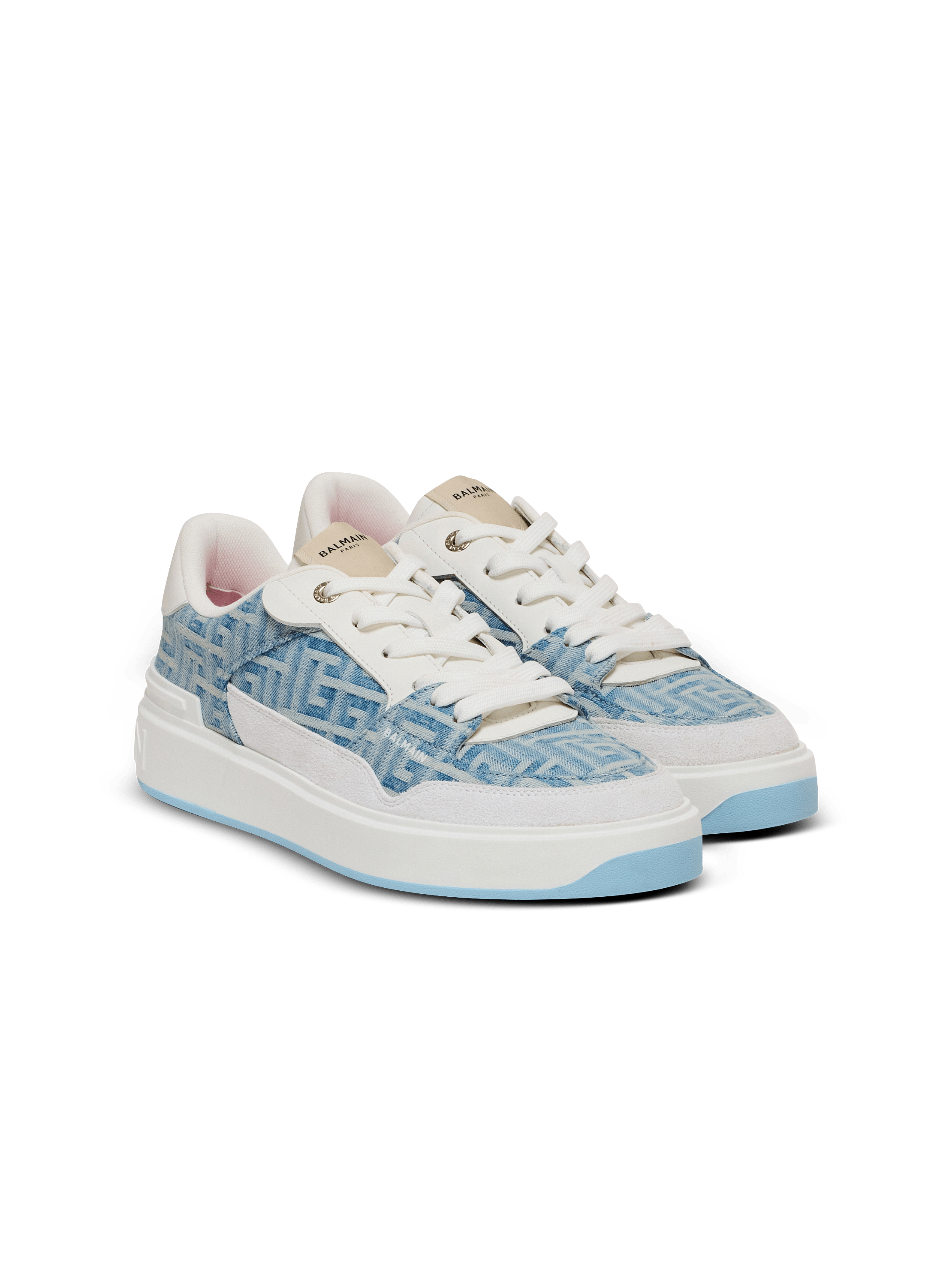 【送料&関税込】Balmain b-court Flip Sneakers B-Court Flip trainers in calfskin - Men | BALMAIN