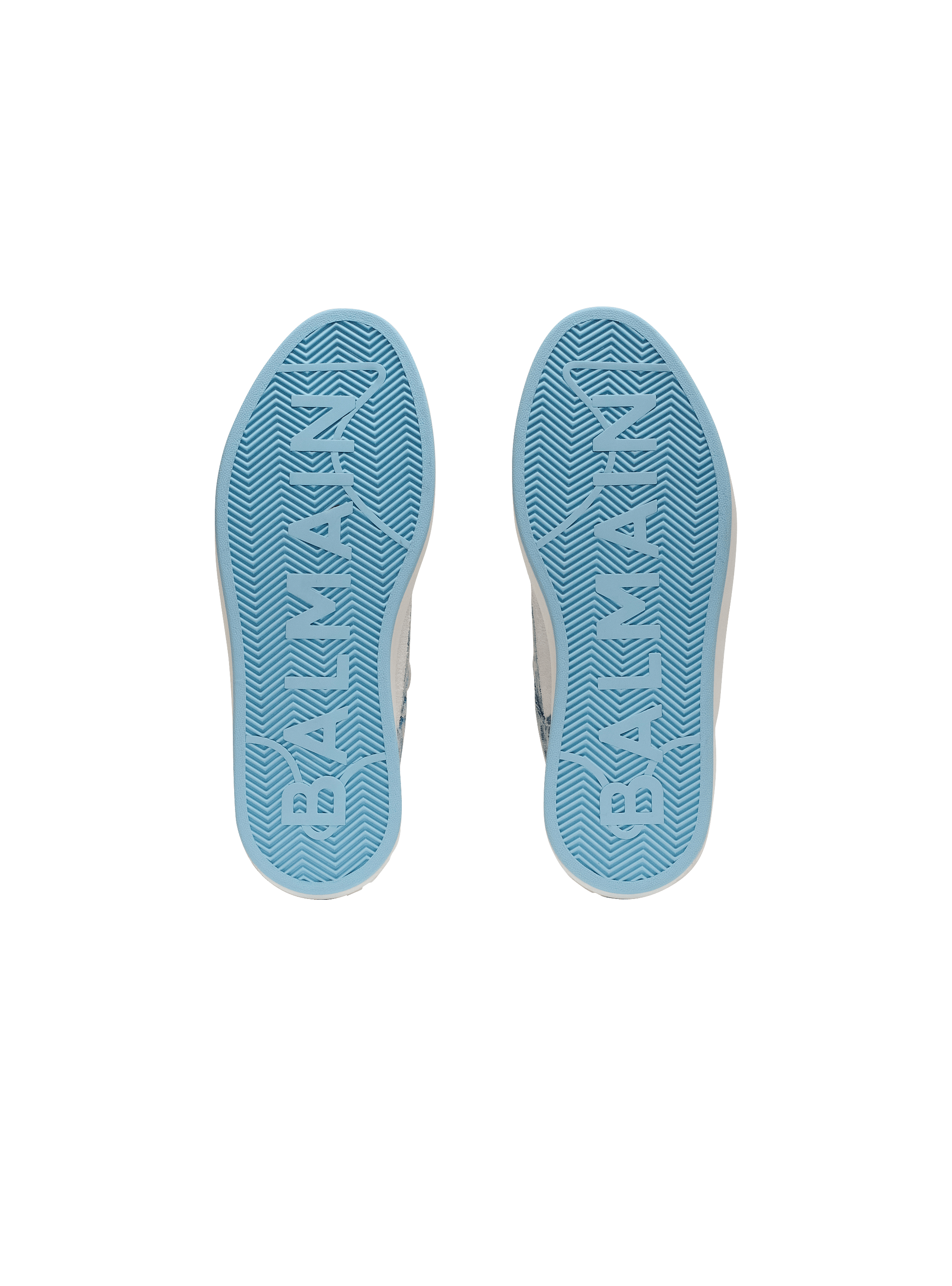 B-Court Flip sneakers in monogrammed denim - Women | BALMAIN