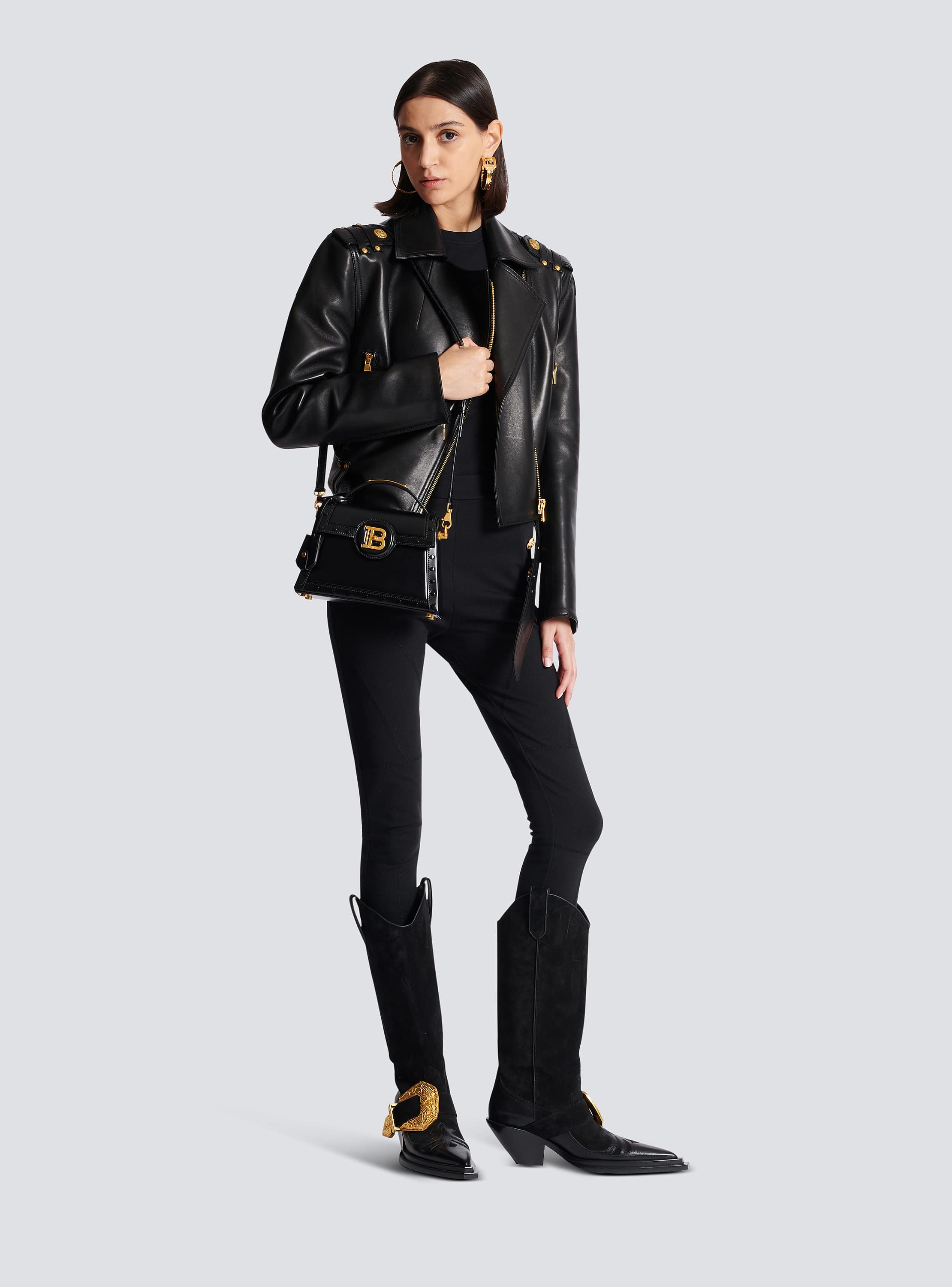 Balmain☆VIP価格  B-Buzz ダイナスティ バッグ Box Leather B-Buzz Dynasty bag black black - Women | BALMAIN
