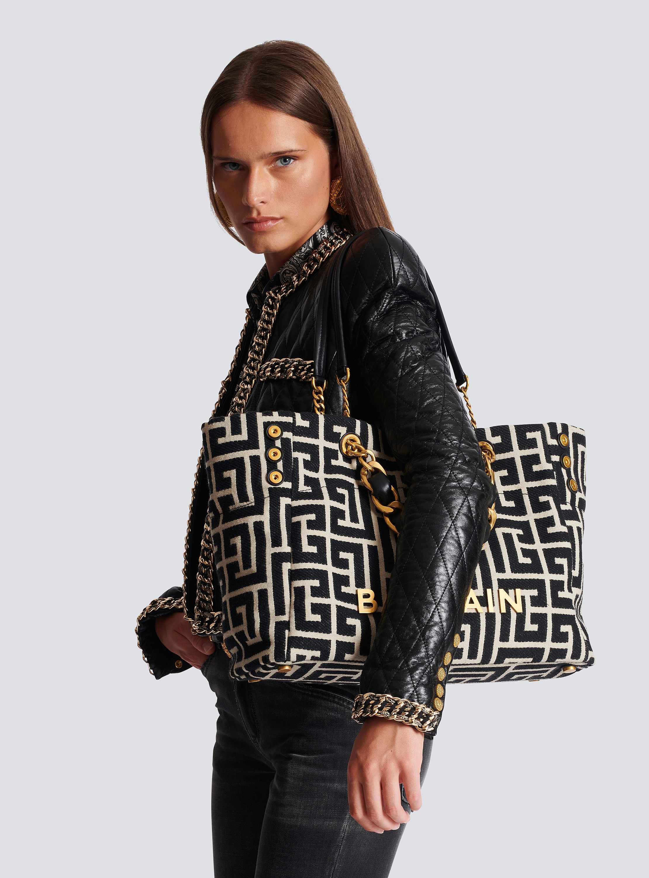 1945 Soft monogrammed jacquard tote bag