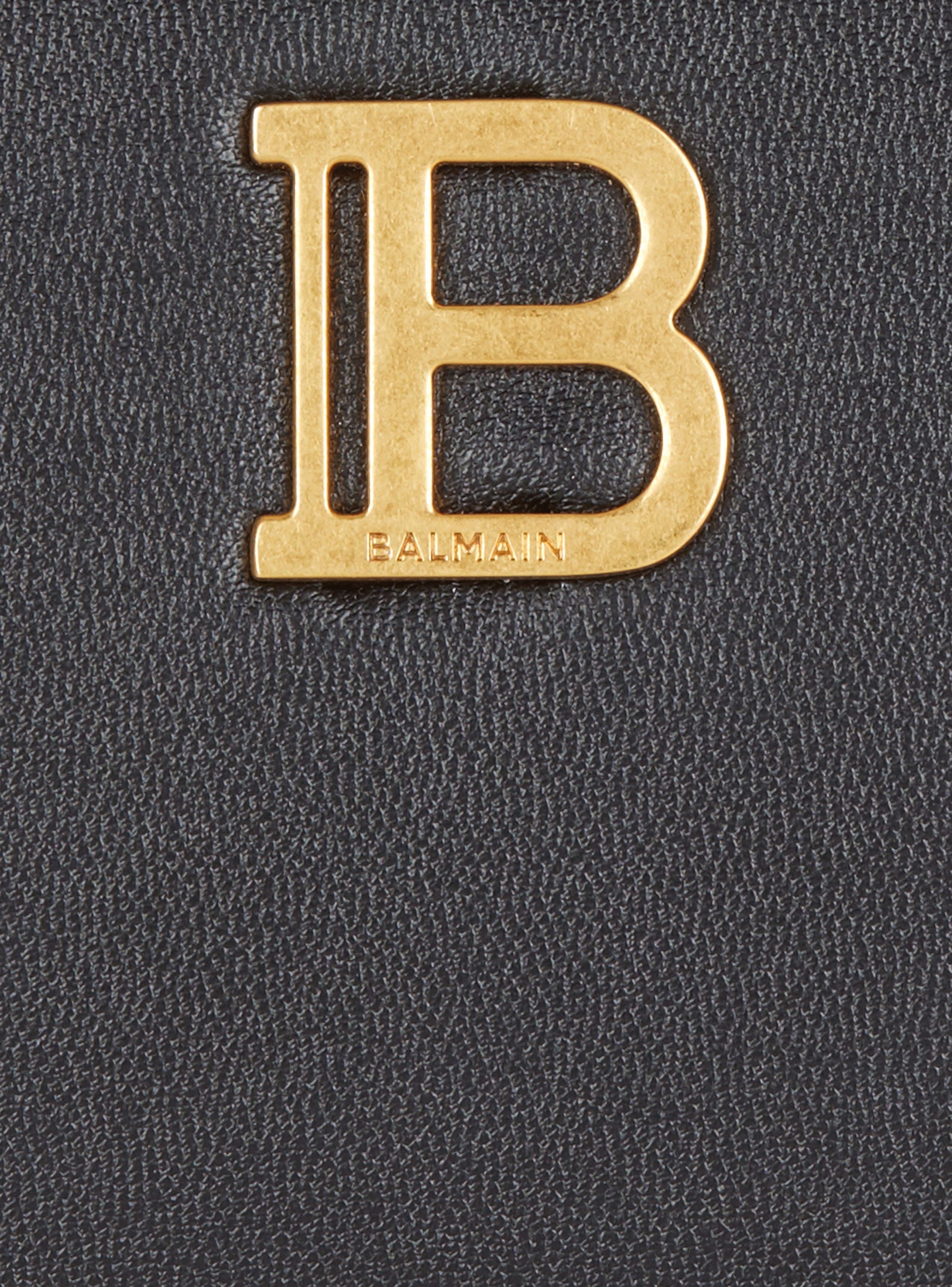 【関税込み】B-Buzz Wallet On Chain - Balmain - Leather - Bla B-Buzz leather card holder black black - Women | BALMAIN