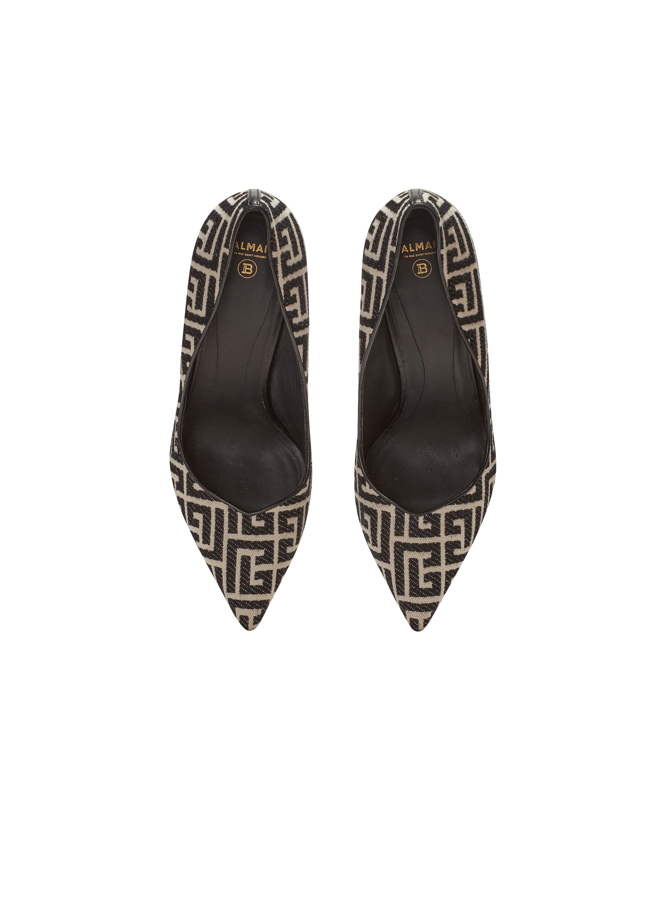 Ruby stilettos with jacquard monogram