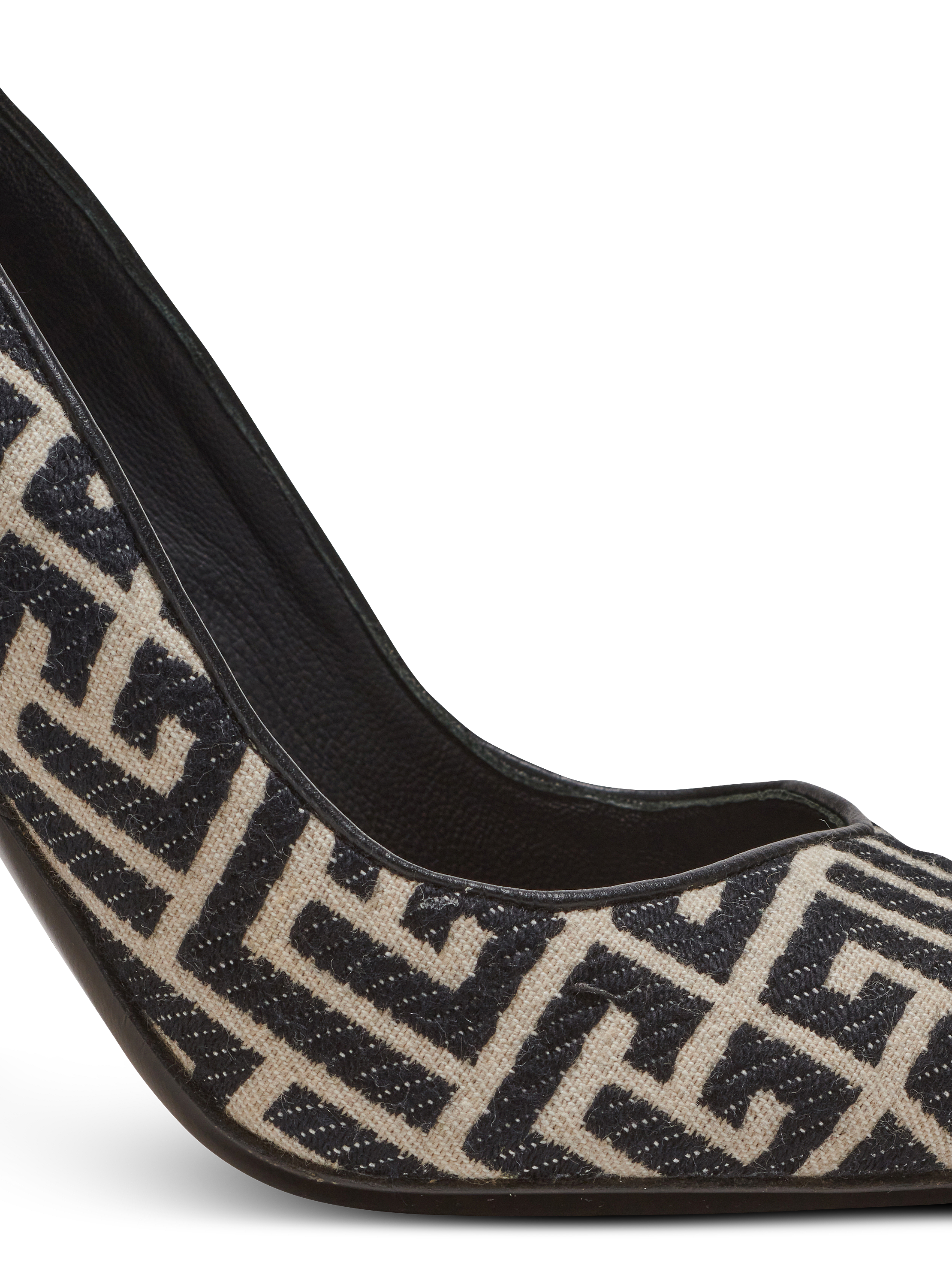 Ruby stilettos with jacquard monogram