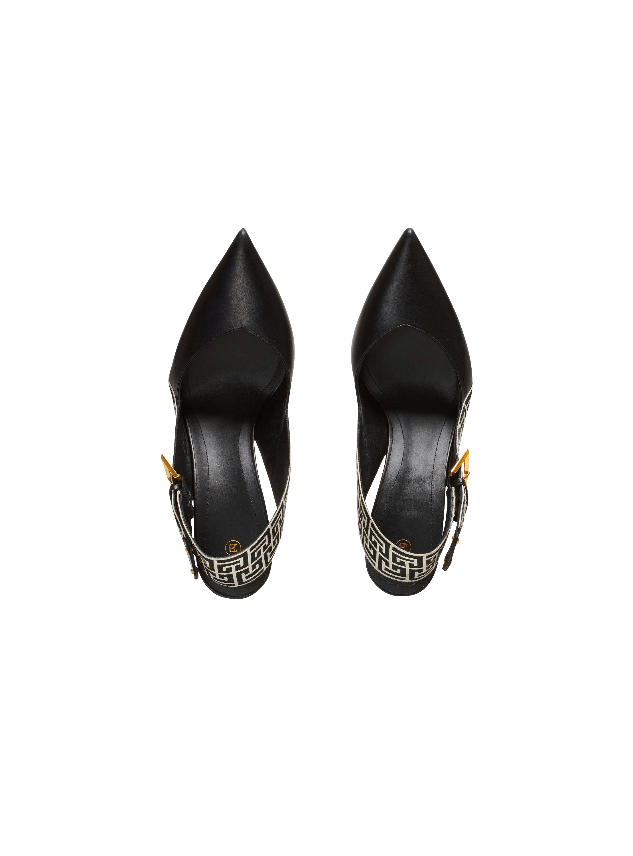 【予約中！】 - black slingbacks leather monogrammed Ruby Women BALMAIN | 靴