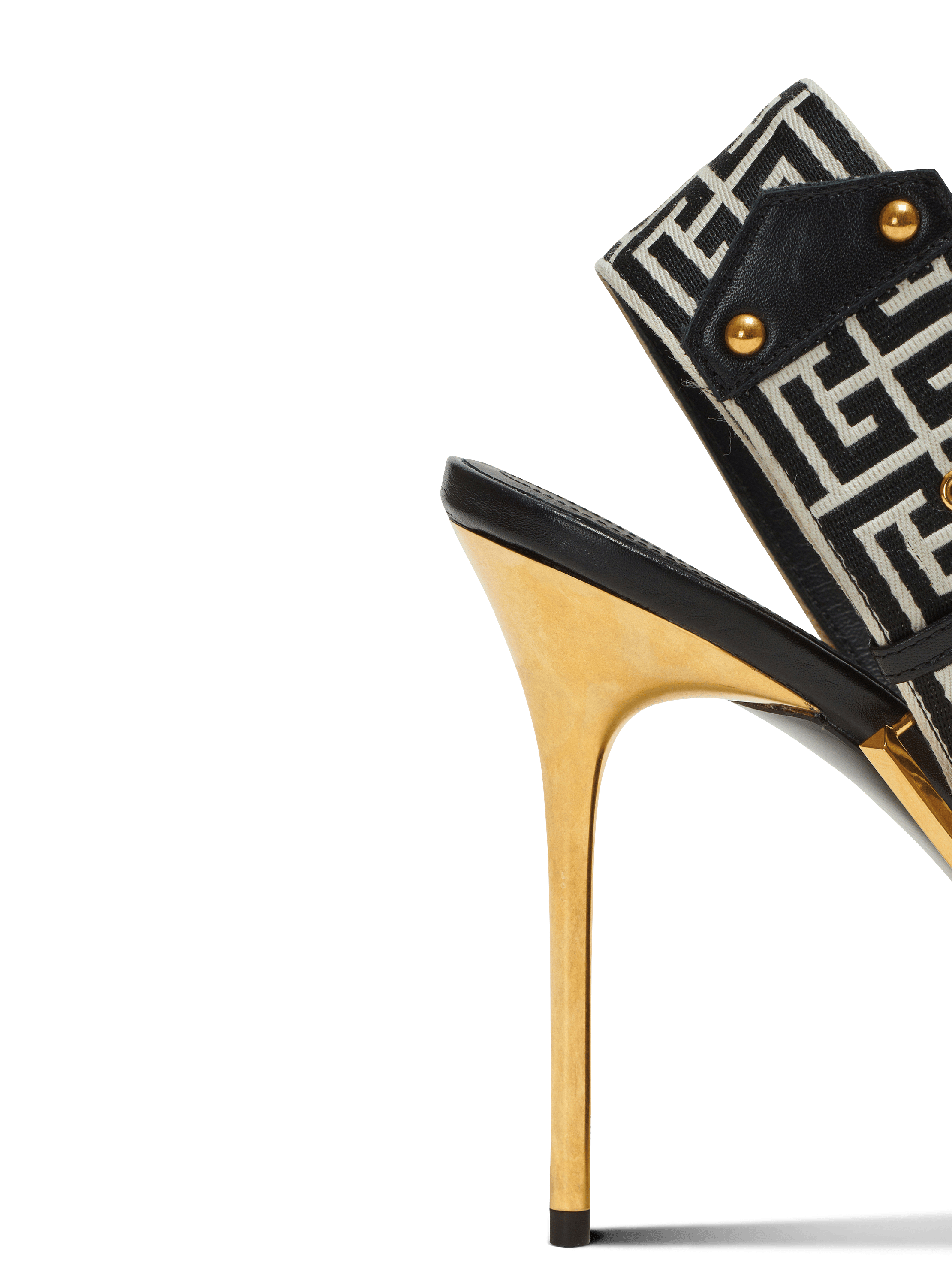 Ruby monogrammed leather slingbacks black - Women | BALMAIN