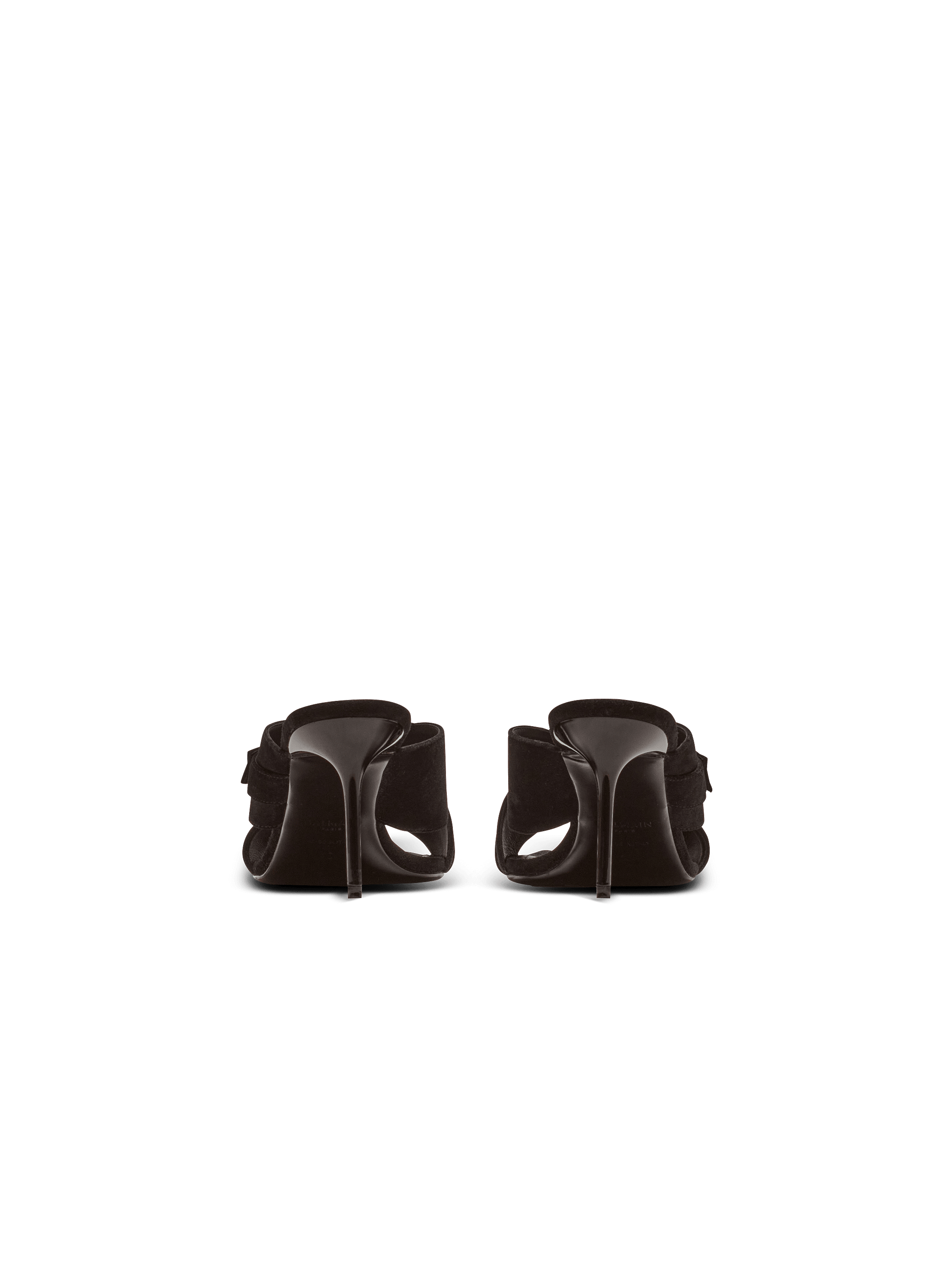 【関税込み】Balmain ブラック Uma ミュール Uma mules in suede leather - Women | BALMAIN