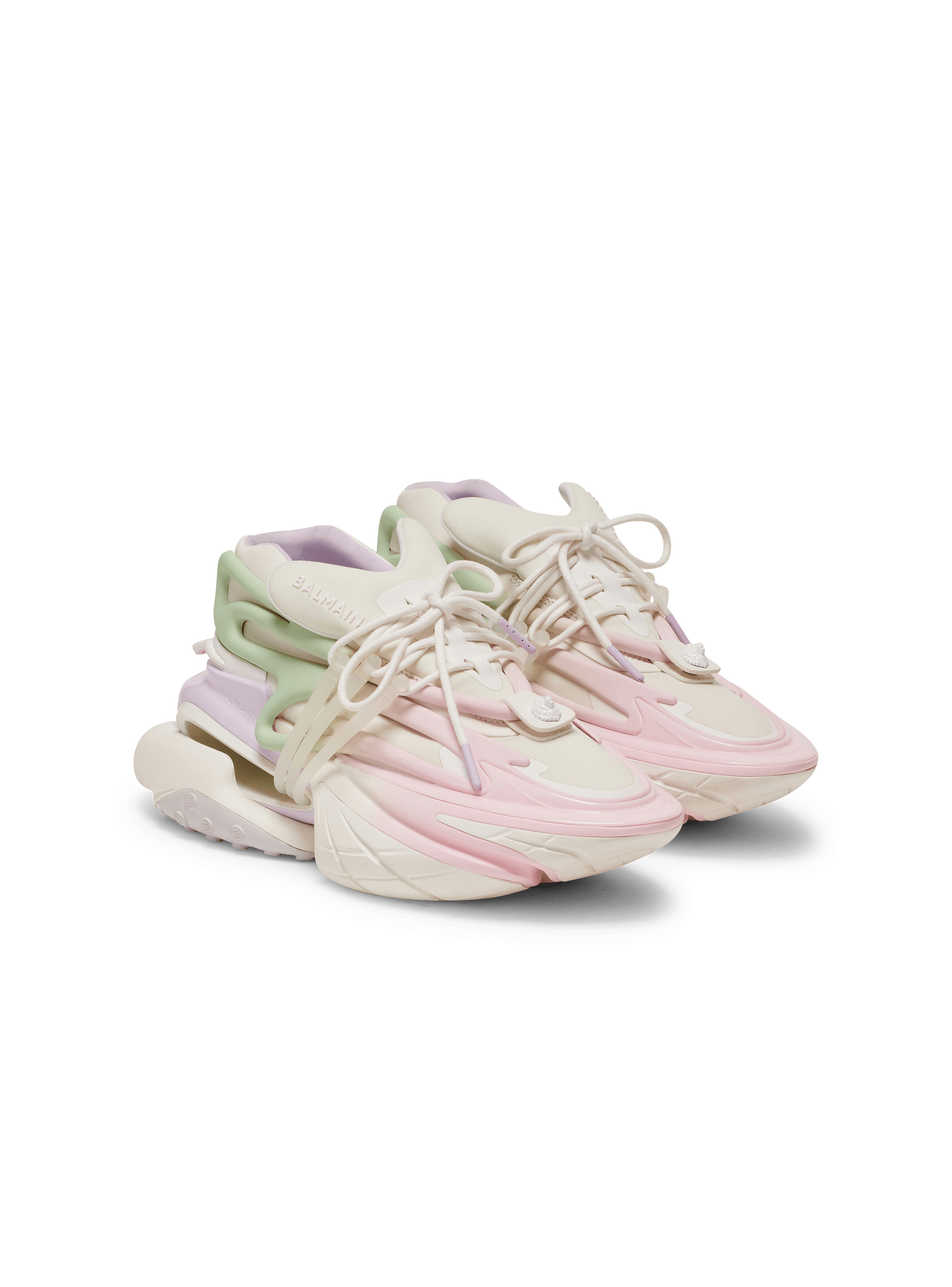 スニーカー Unicorn sneakers - Balmain - Leather - White Neoprene and leather Unicorn low-top sneakers white - Men