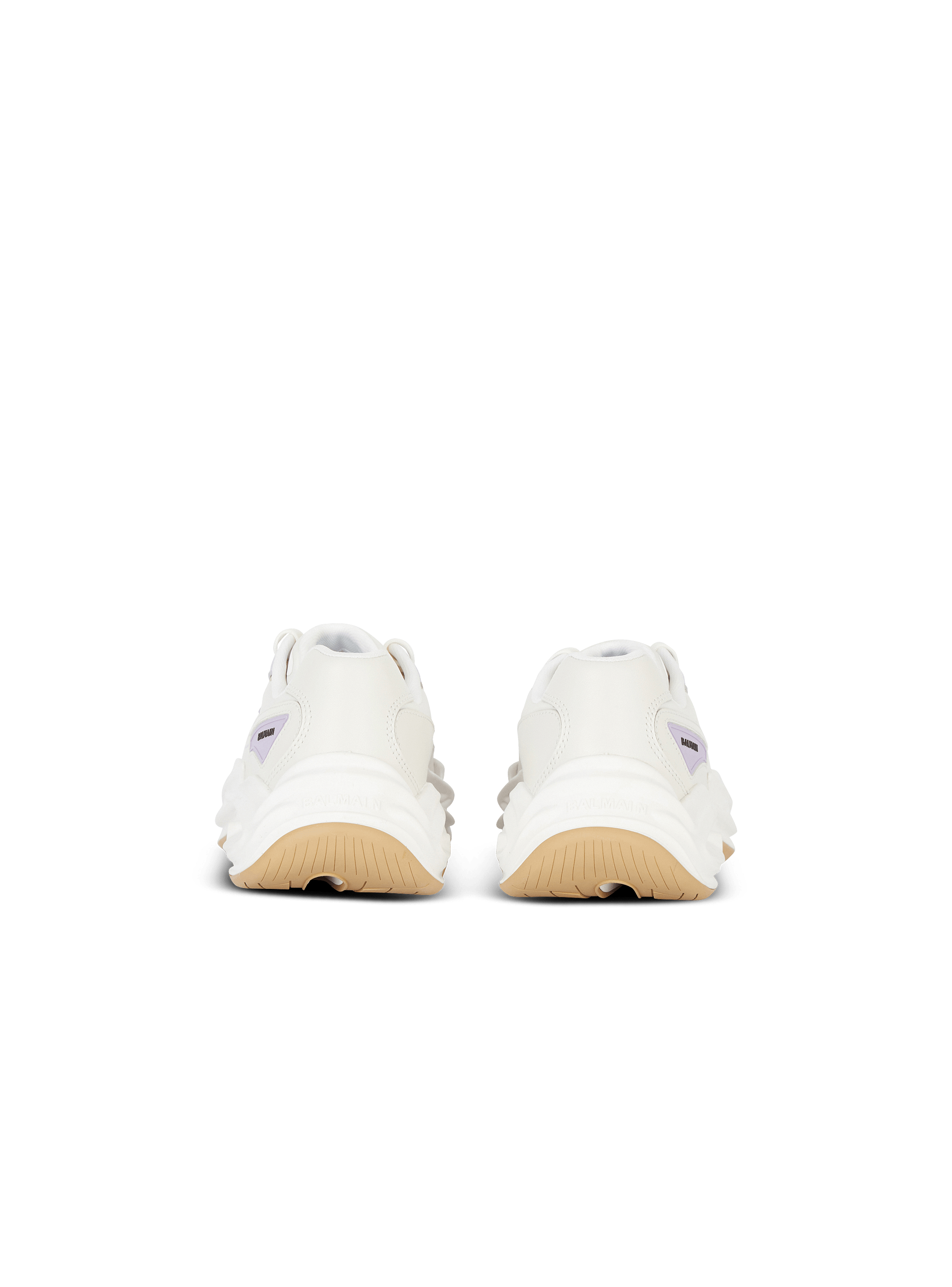 Run-Row leather sneakers beige - Women | BALMAIN