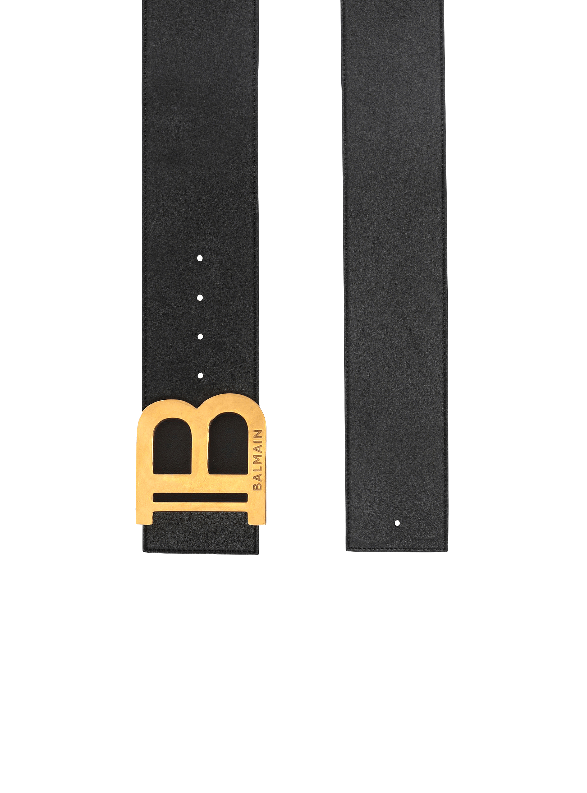 ベルト Balmain Belt Woman Black B-Belt leather belt in black - Balmain | Mytheresa