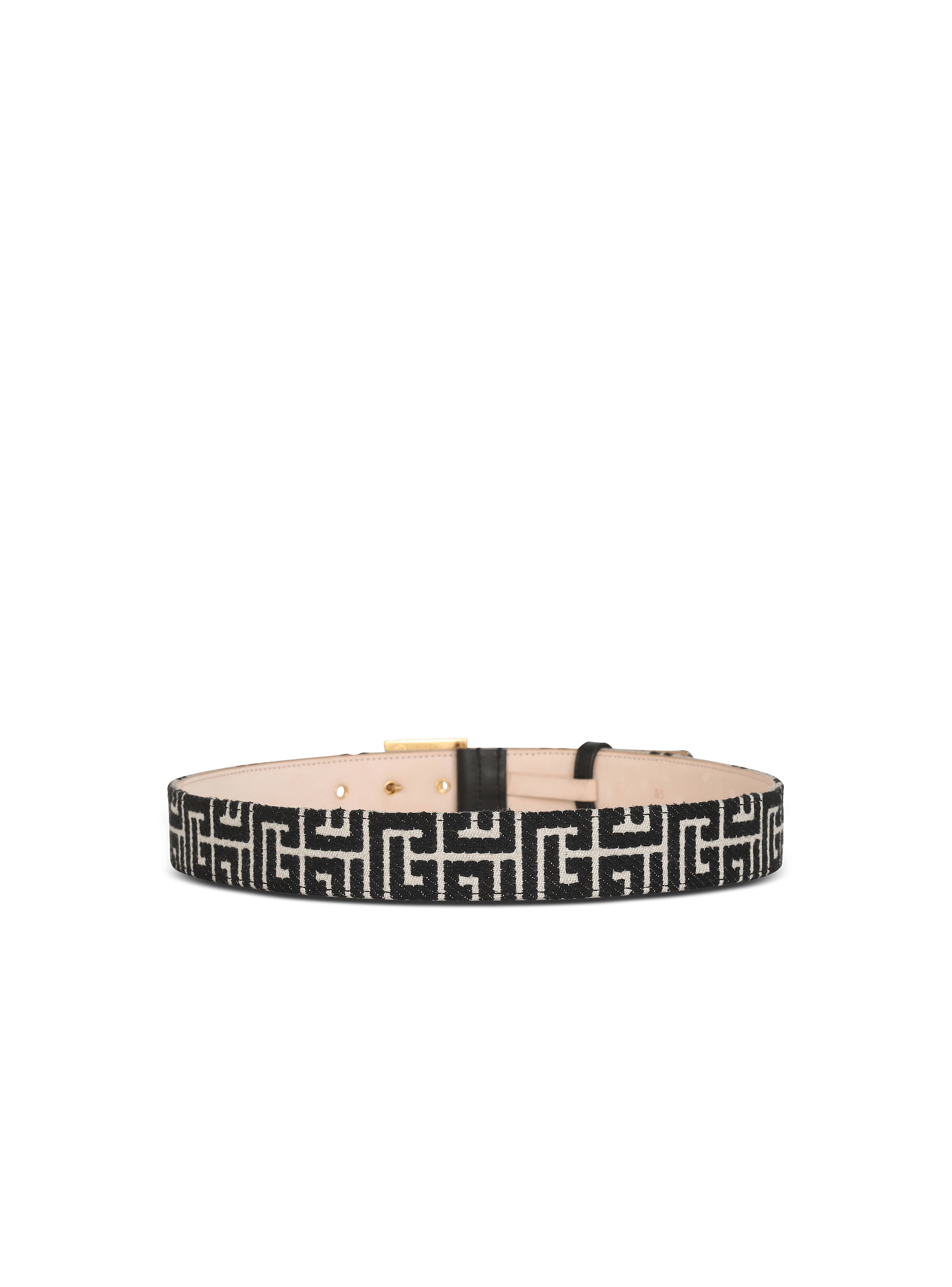 【破格値下げ】 PB Belt in monogrammed jacquard black - Women | BALMAIN ベルト