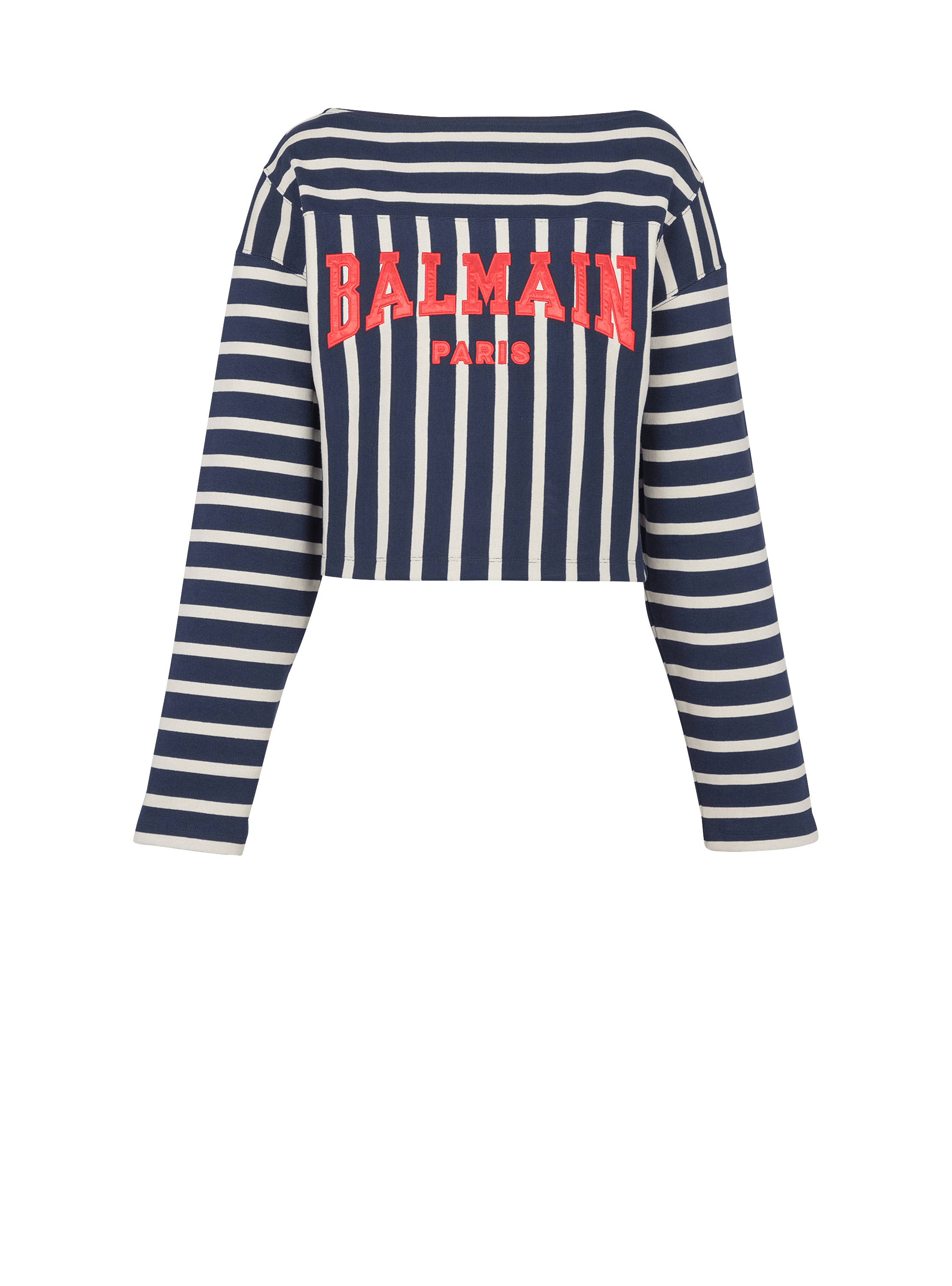 Striped Balmain Baseball top