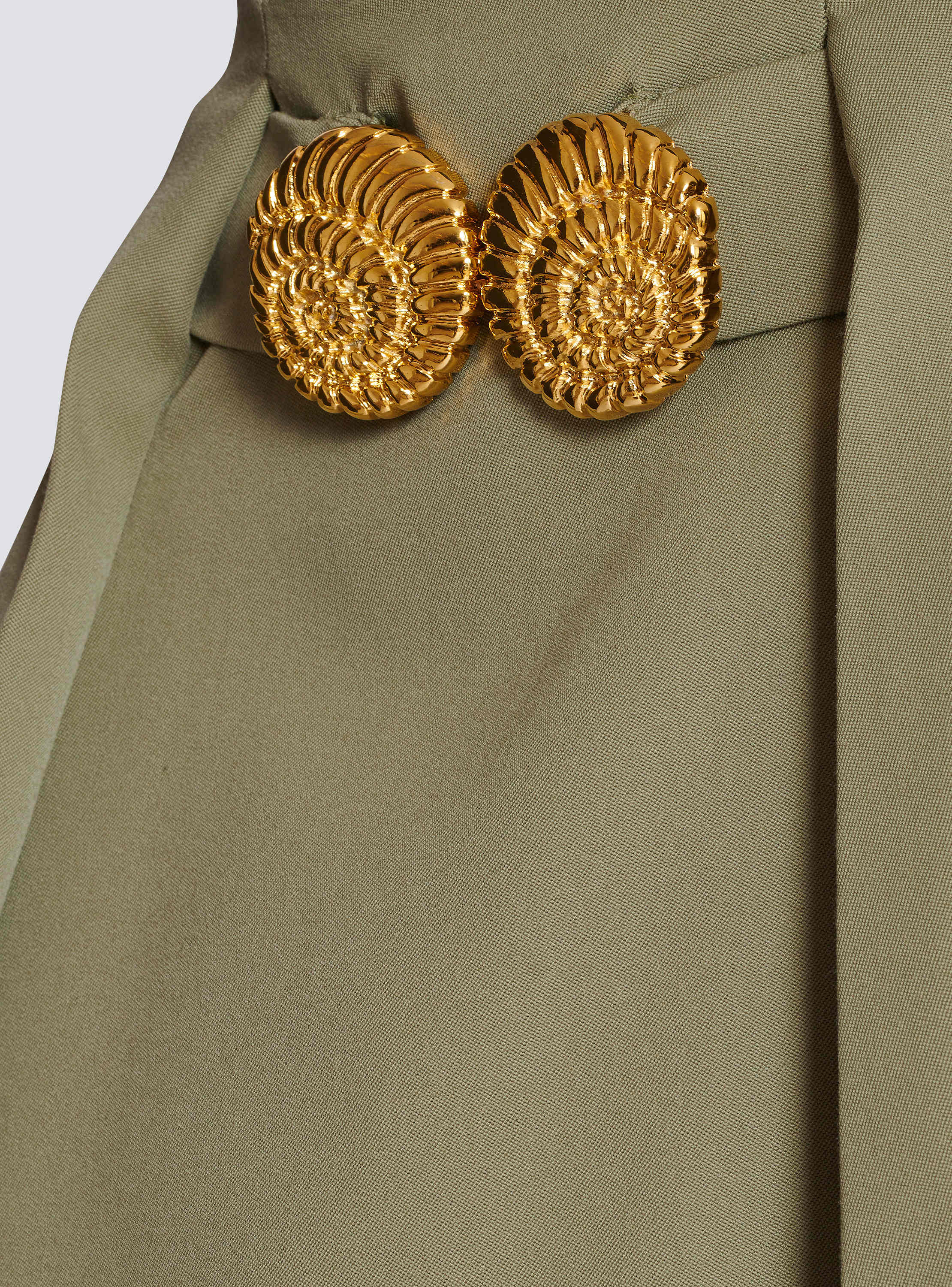 Short pleated skirt in grain de poudre - Women | BALMAIN