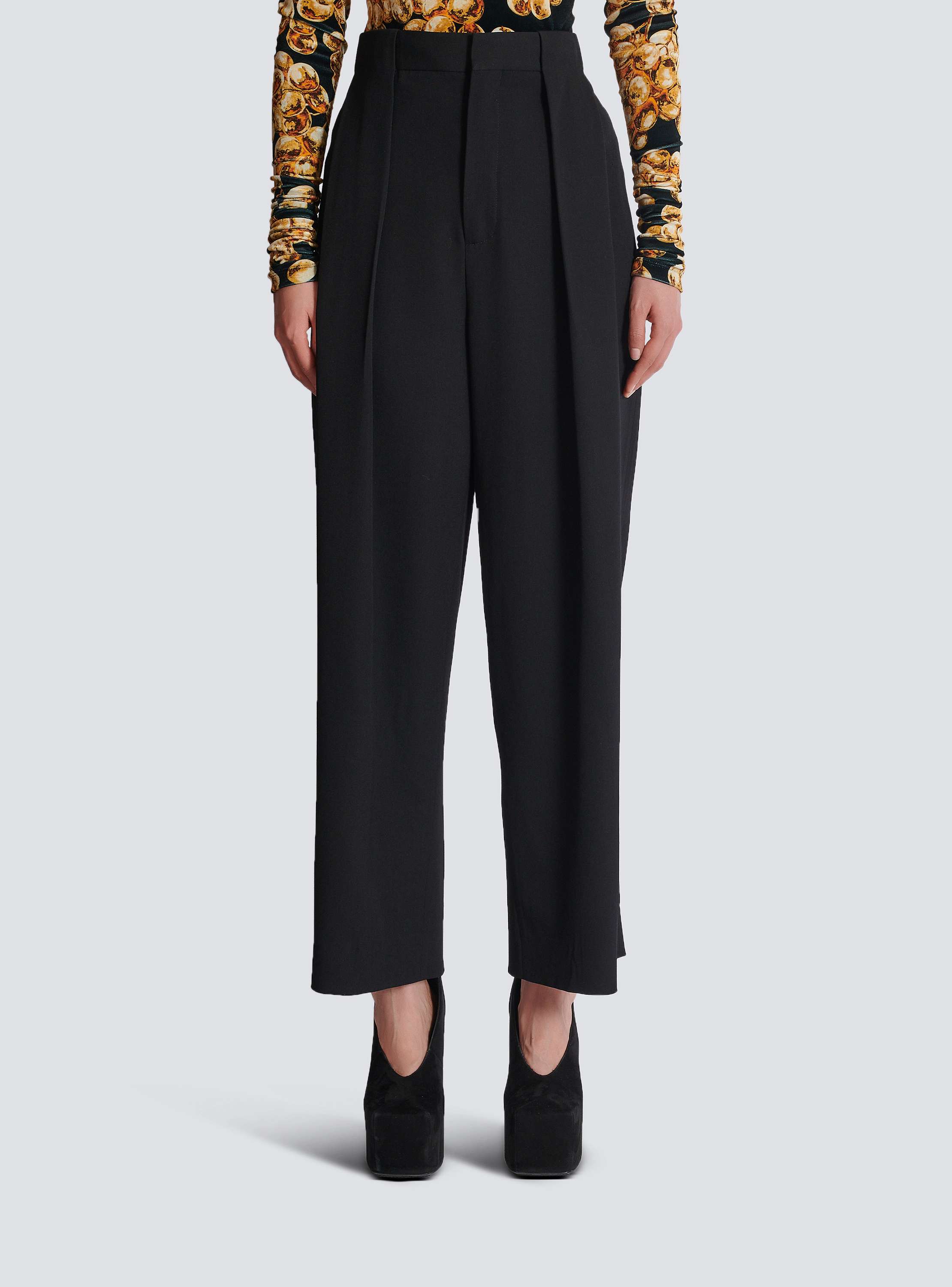【関税込み】balmain Grain de poudre pants Zipped slim-fit grain de poudre trousers - Women | BALMAIN